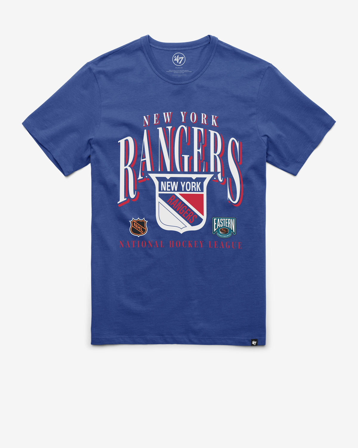 NEW YORK RANGERS VINTAGE CREASE '47 FRANKLIN TEE JETTY BLUE