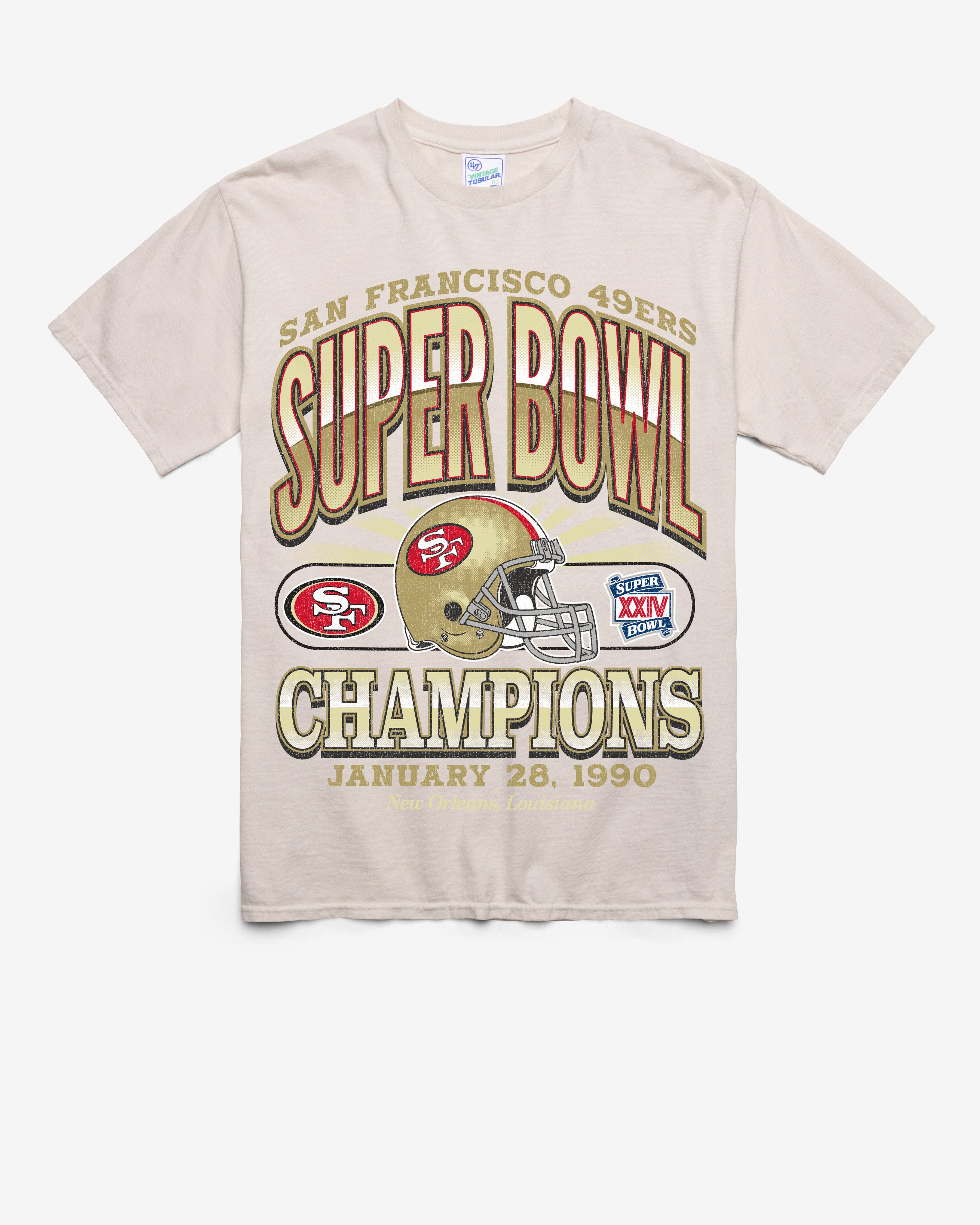 SAN FRANCISCO 49ERS GRIDIRO LOCKER VINTAGE '47 TUBULAR TEE DUNE