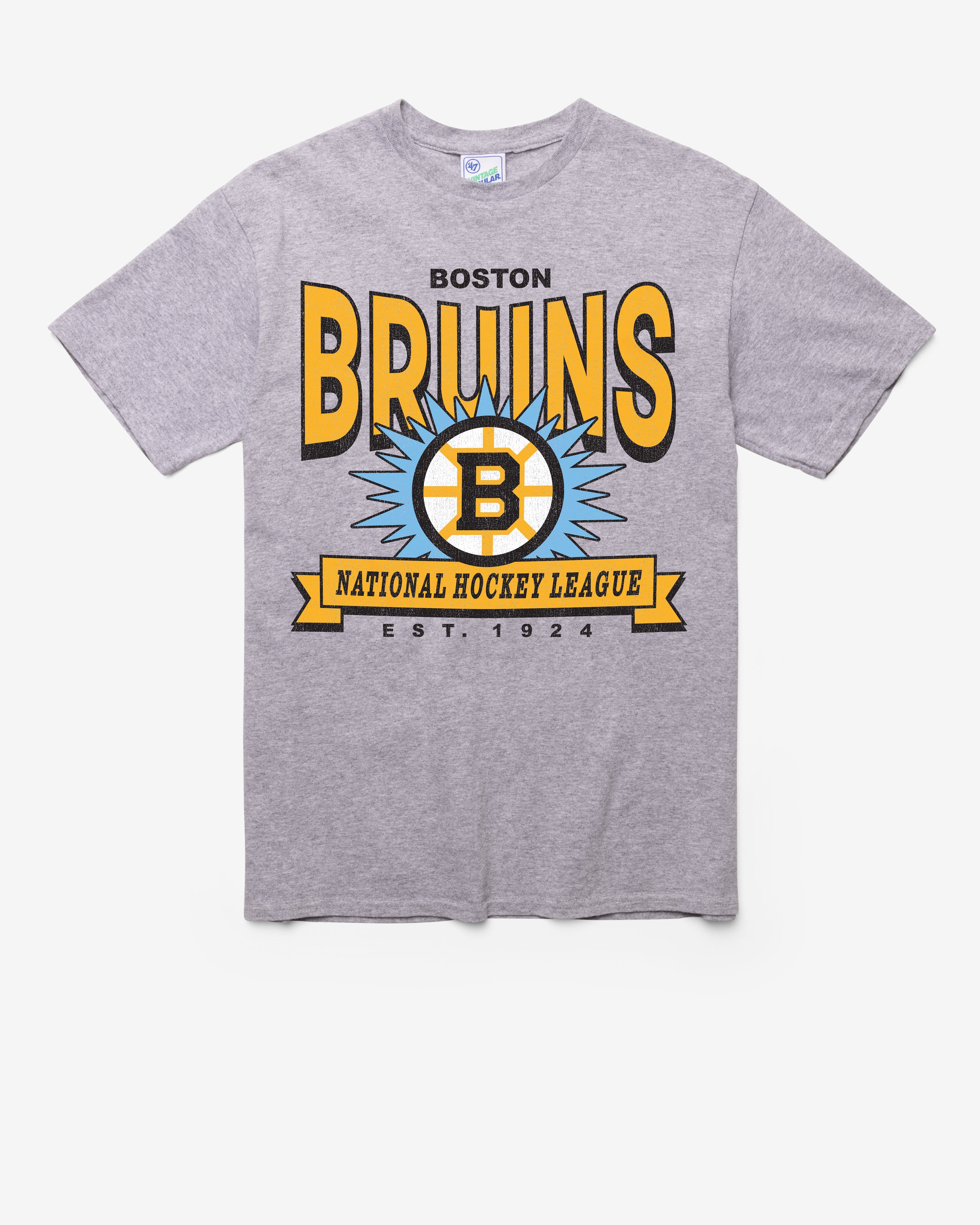 BOSTON BRUINS TWELVE SIX VINTAGE '47 TUBULAR TEE DT ATHLETIC HEATHER