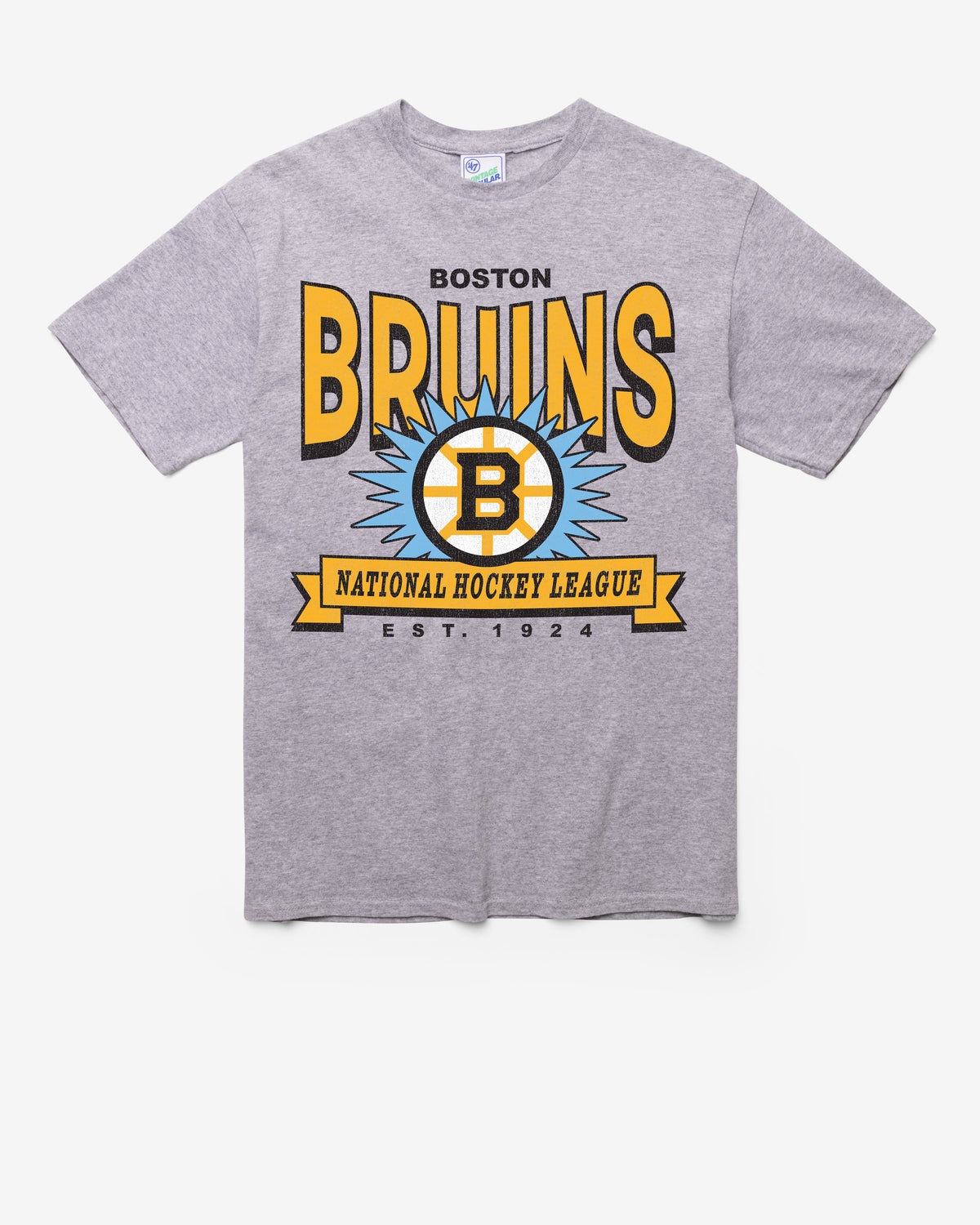 BOSTON BRUINS TWELVE SIX VINTAGE '47 TUBULAR TEE DT ATHLETIC HEATHER