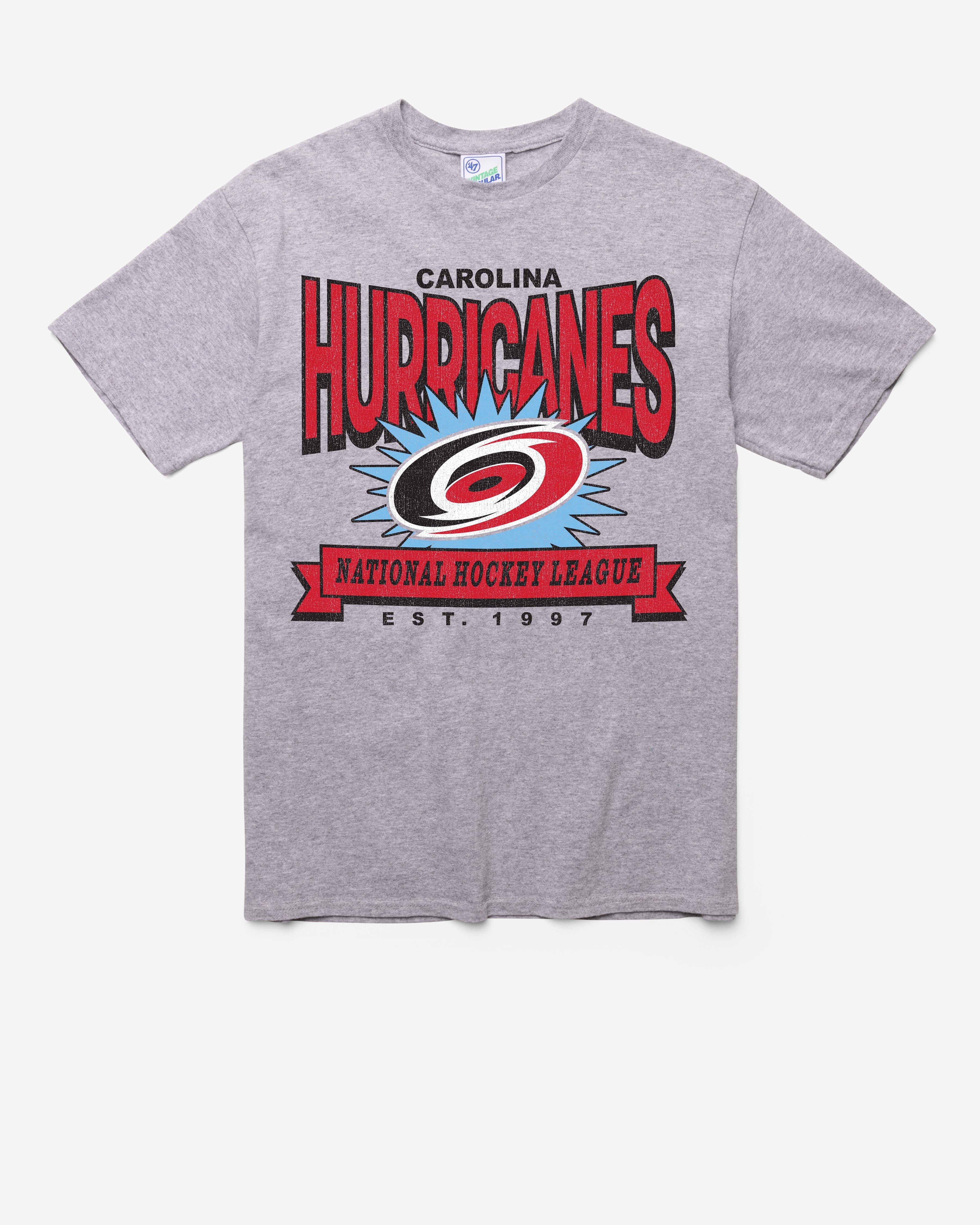 CAROLINA HURRICANES TWELVE SIX VINTAGE '47 TUBULAR TEE DT ATHLETIC HEATHER