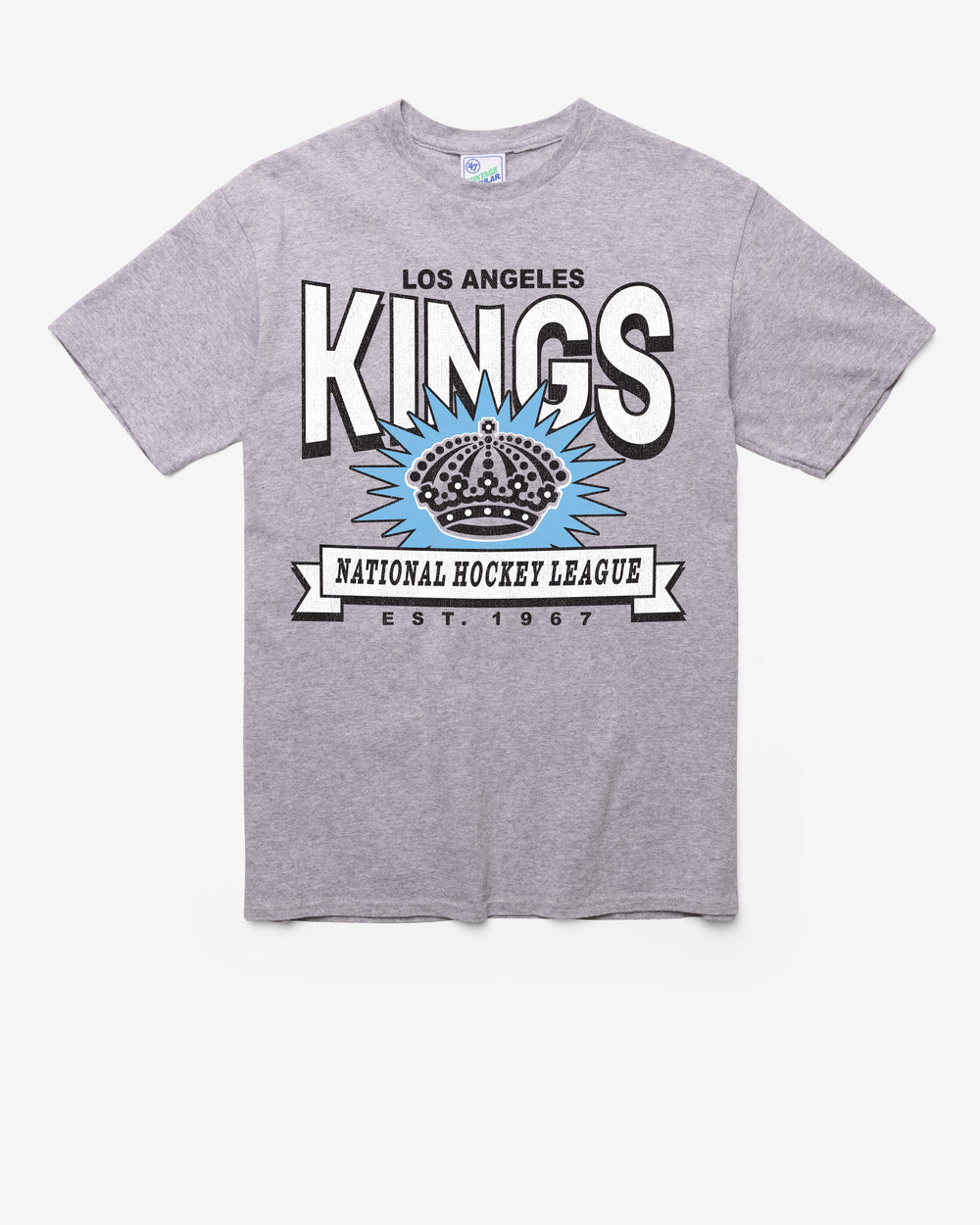LOS ANGELES KINGS TWELVE SIX VINTAGE '47 TUBULAR TEE DT ATHLETIC HEATHER