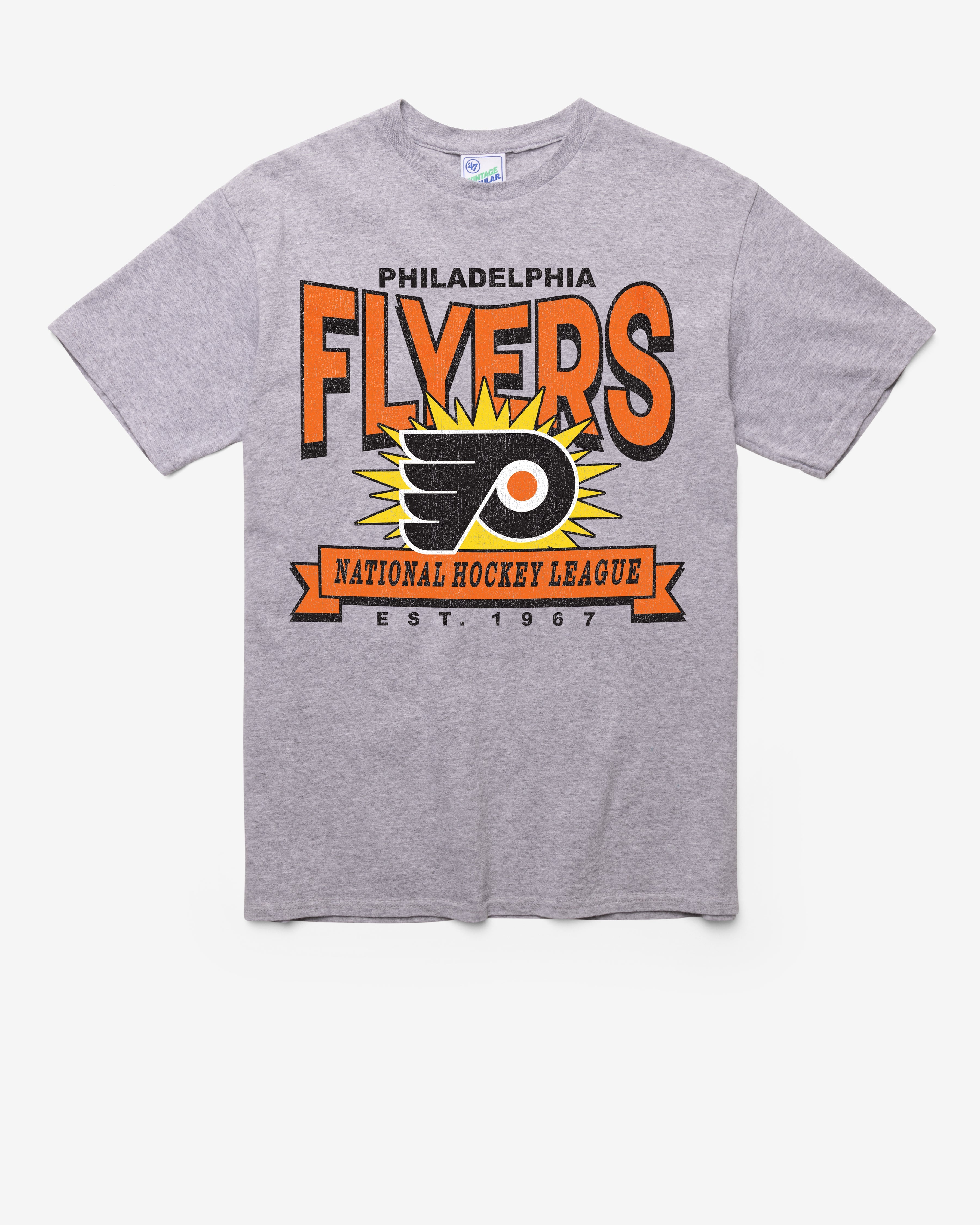 PHILADELPHIA FLYERS TWELVE SIX VINTAGE '47 TUBULAR TEE DT ATHLETIC HEATHER