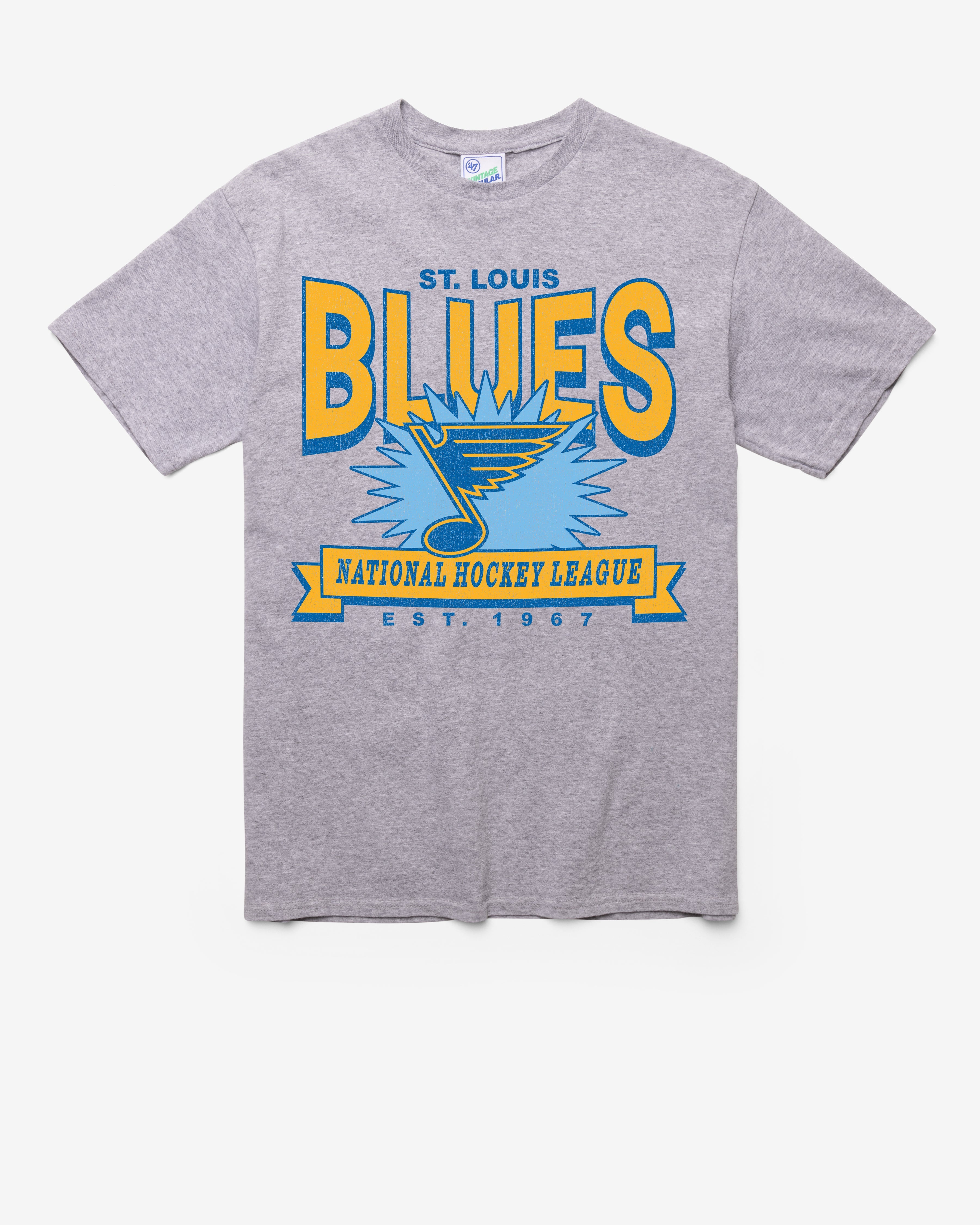 ST LOUIS BLUES TWELVE SIX VINTAGE '47 TUBULAR TEE DT ATHLETIC HEATHER