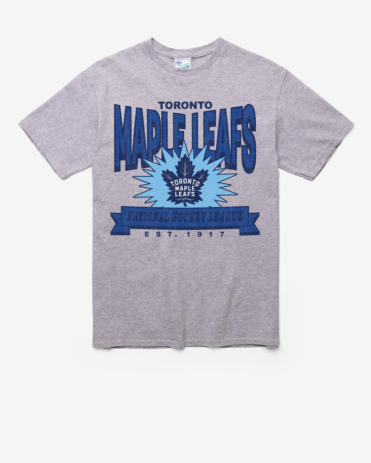 TORONTO MAPLE LEAFS TWELVE SIX VINTAGE '47 TUBULAR TEE DT ATHLETIC HEATHER