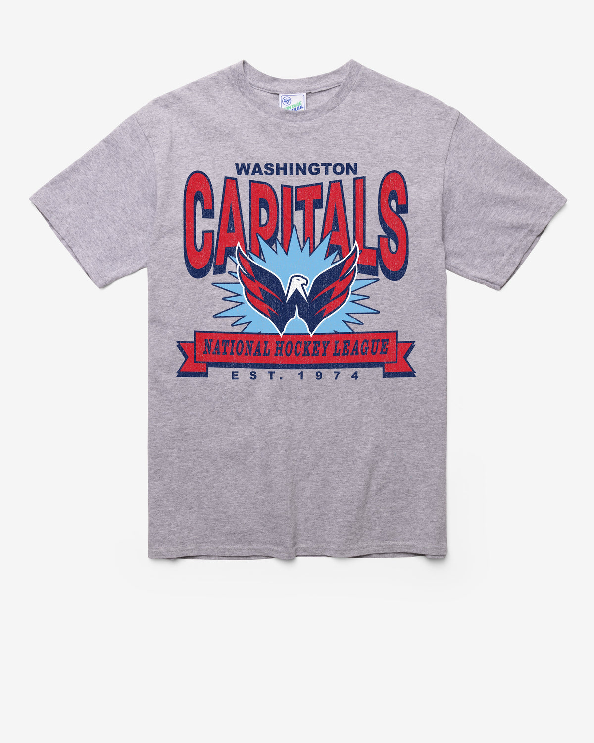 WASHINGTON CAPITALS TWELVE SIX VINTAGE '47 TUBULAR TEE DT ATHLETIC HEATHER
