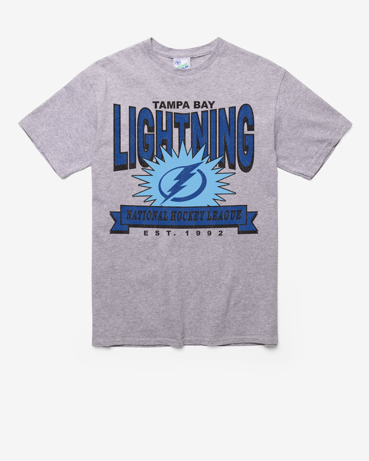 TAMPA BAY LIGHTNING TWELVE SIX VINTAGE '47 TUBULAR TEE DT ATHLETIC HEATHER