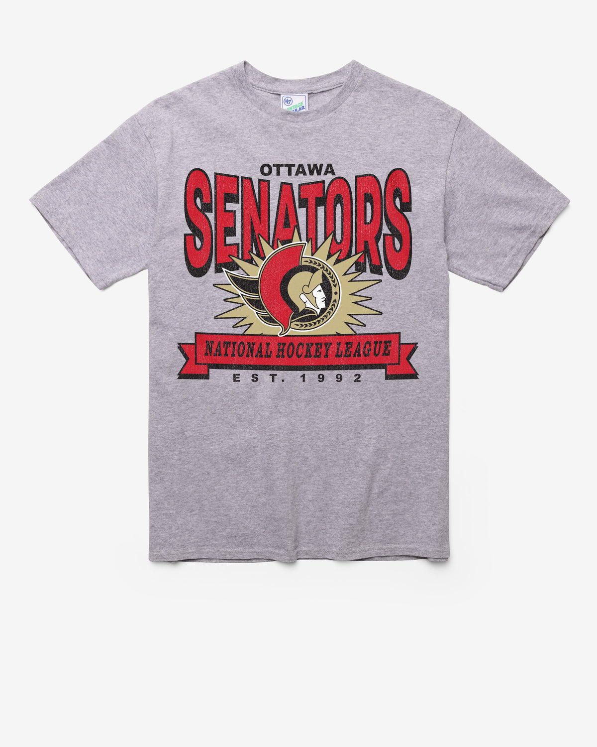 OTTAWA SENATORS TWELVE SIX VINTAGE '47 TUBULAR TEE DT ATHLETIC HEATHER