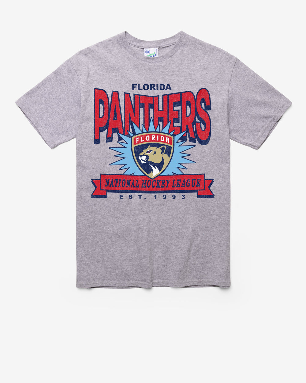 FLORIDA PANTHERS TWELVE SIX VINTAGE '47 TUBULAR TEE DT ATHLETIC HEATHER