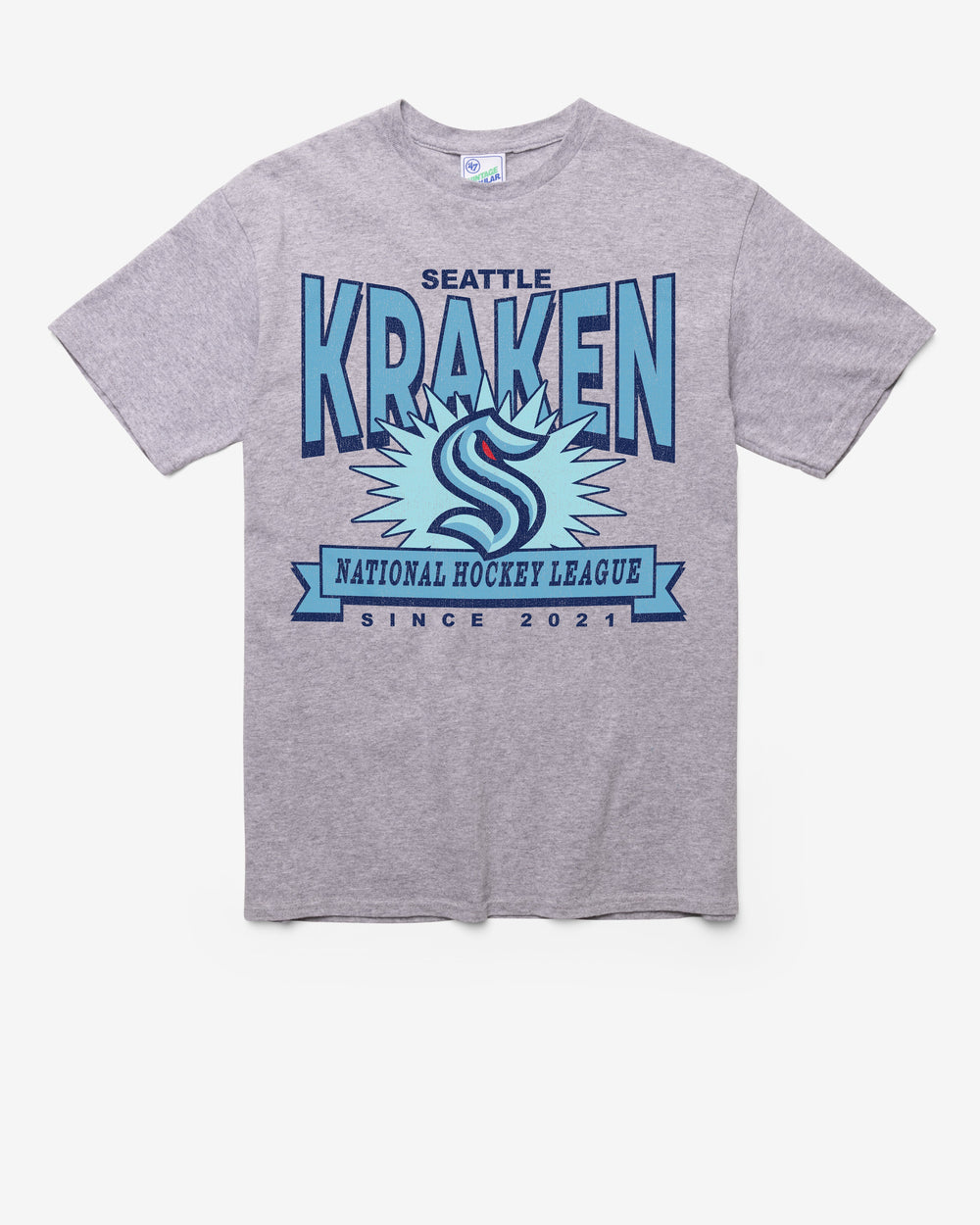 SEATTLE KRAKEN TWELVE SIX VINTAGE '47 TUBULAR TEE DT ATHLETIC HEATHER