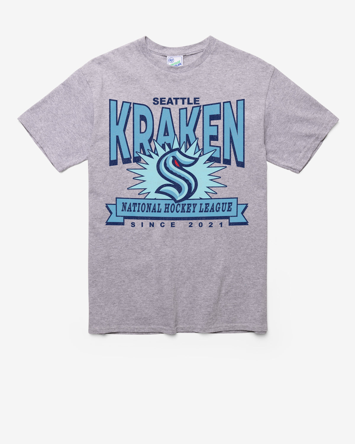 SEATTLE KRAKEN TWELVE SIX VINTAGE '47 TUBULAR TEE DT ATHLETIC HEATHER