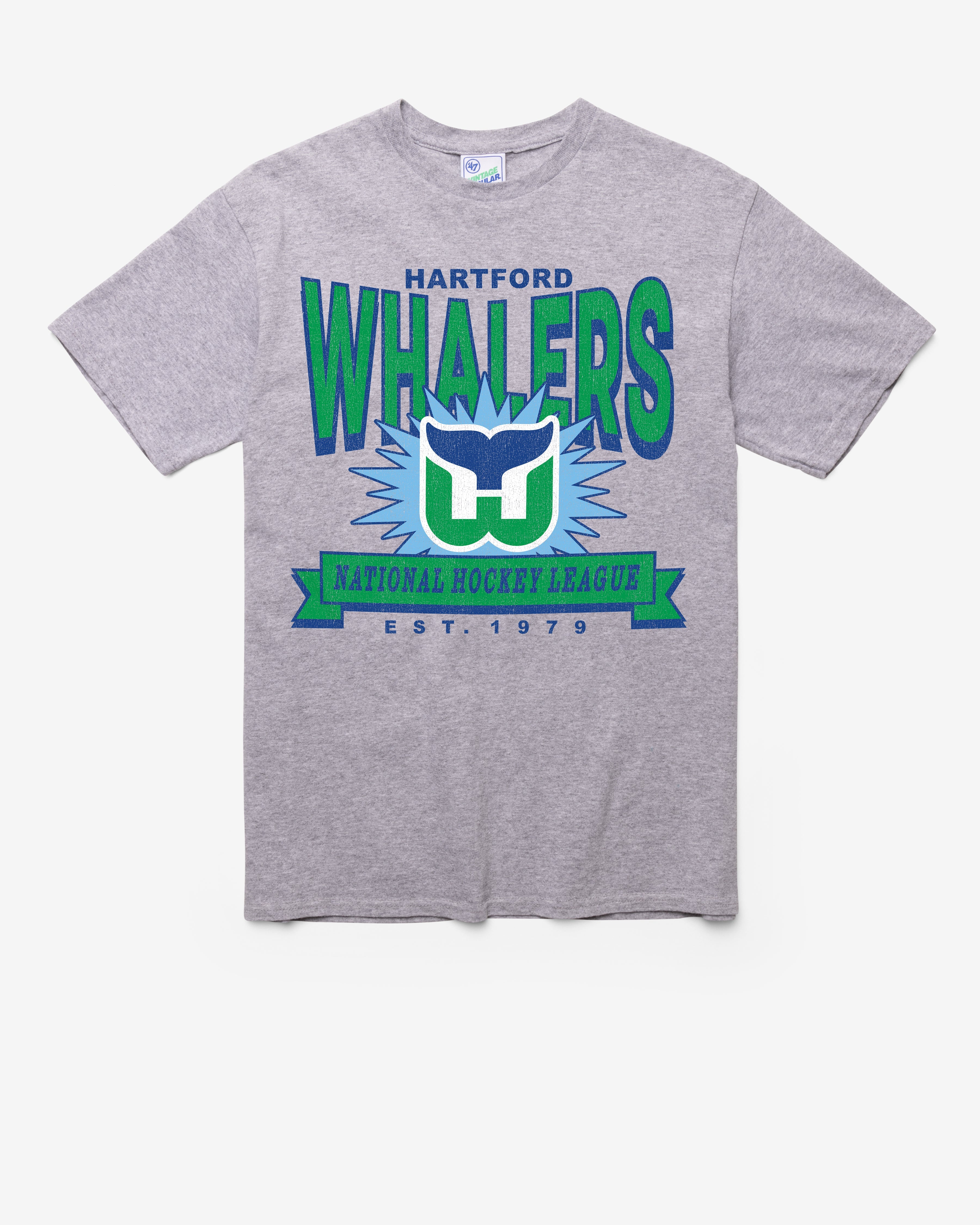 HARTFORD WHALERS TWELVE SIX VINTAGE '47 TUBULAR TEE DT ATHLETIC HEATHER