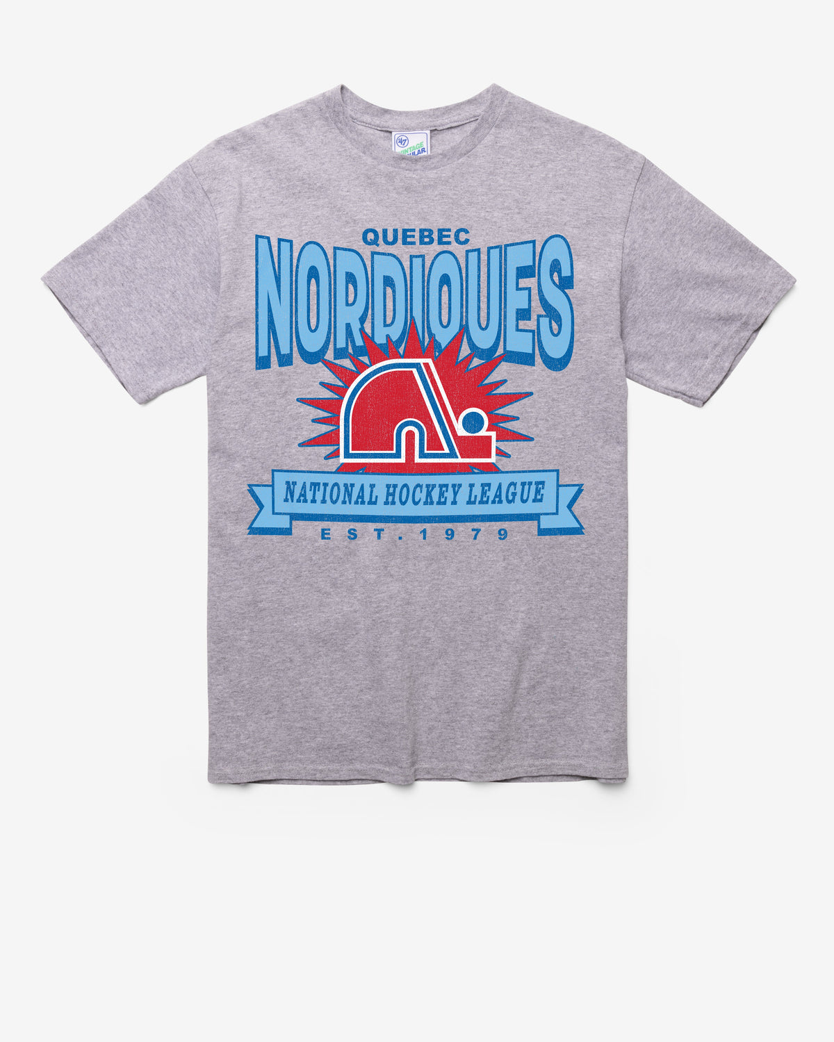 QUEBEC NORDIQUES TWELVE SIX VINTAGE '47 TUBULAR TEE DT ATHLETIC HEATHER