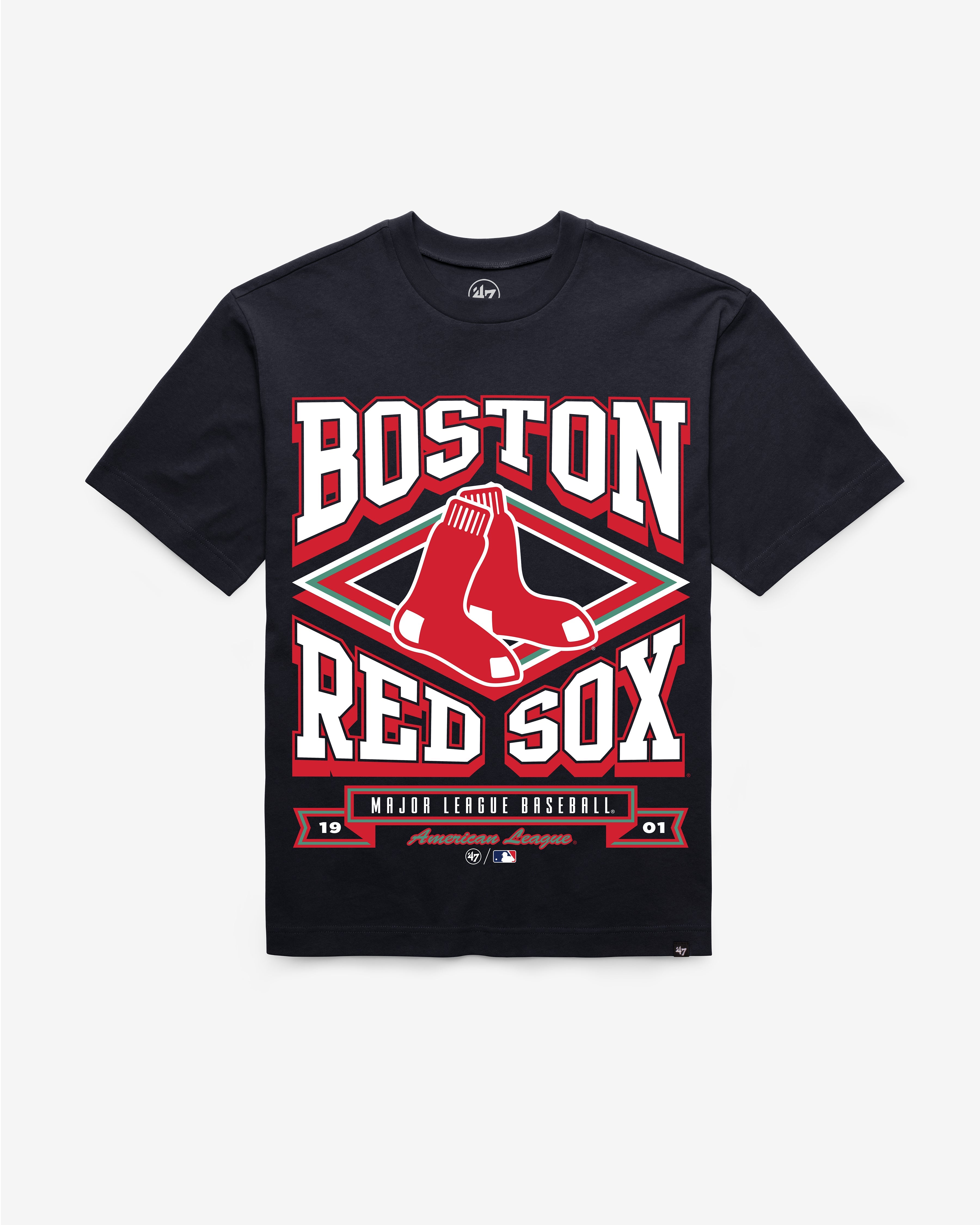 BOSTON RED SOX HEATER '47 FOUNDATION TEE NAVY