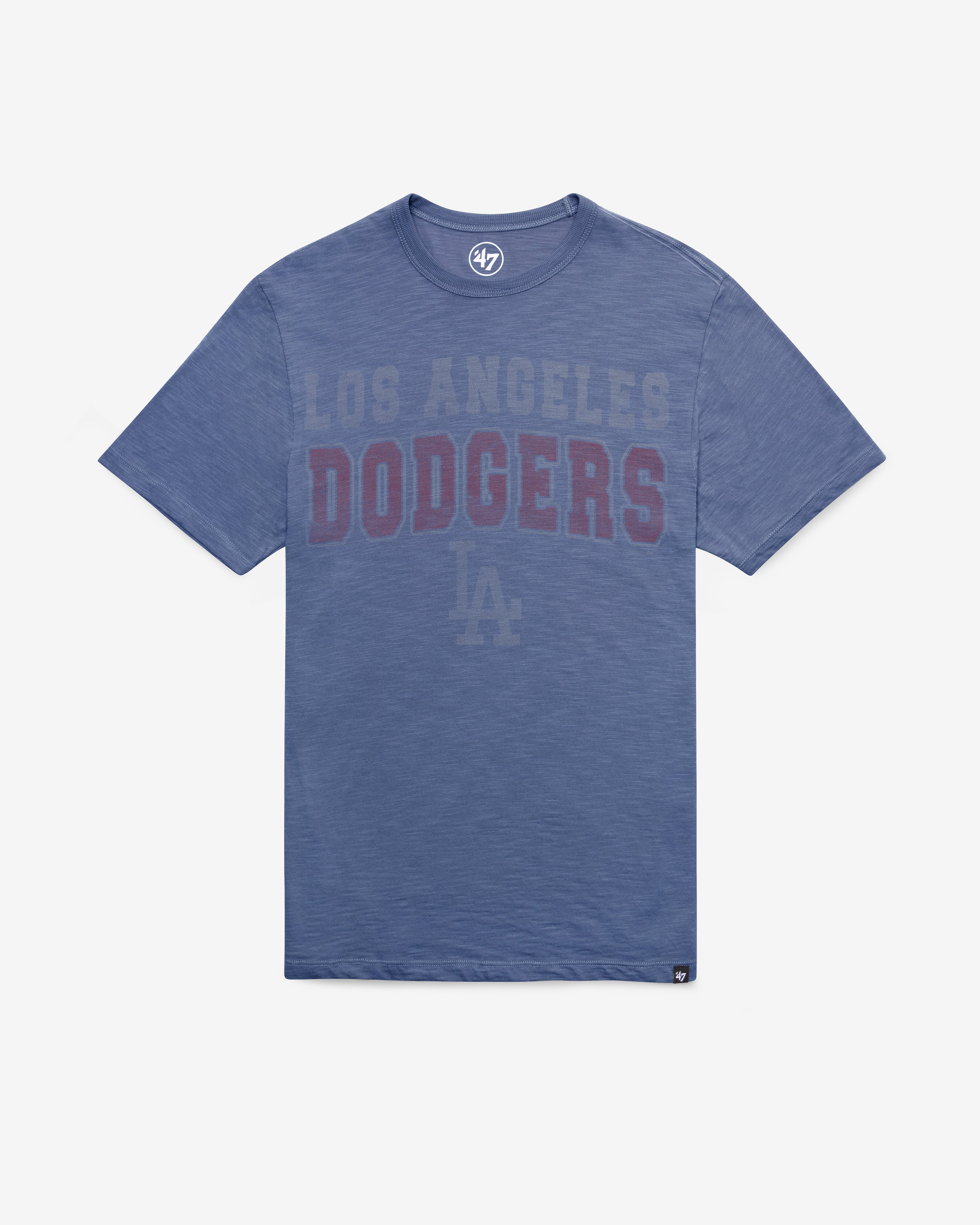 LOS ANGELES DODGERS STADIUM WAVE '47 SCRUM TEE BLEACHER BLUE