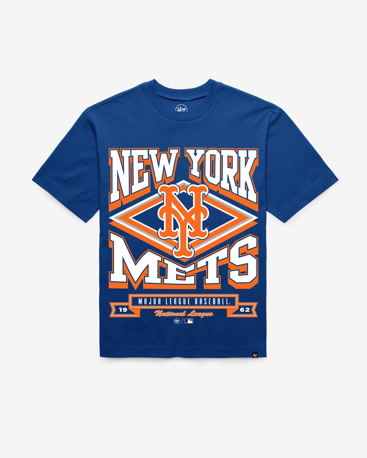 NEW YORK METS HEATER '47 FOUNDATION TEE ROYAL