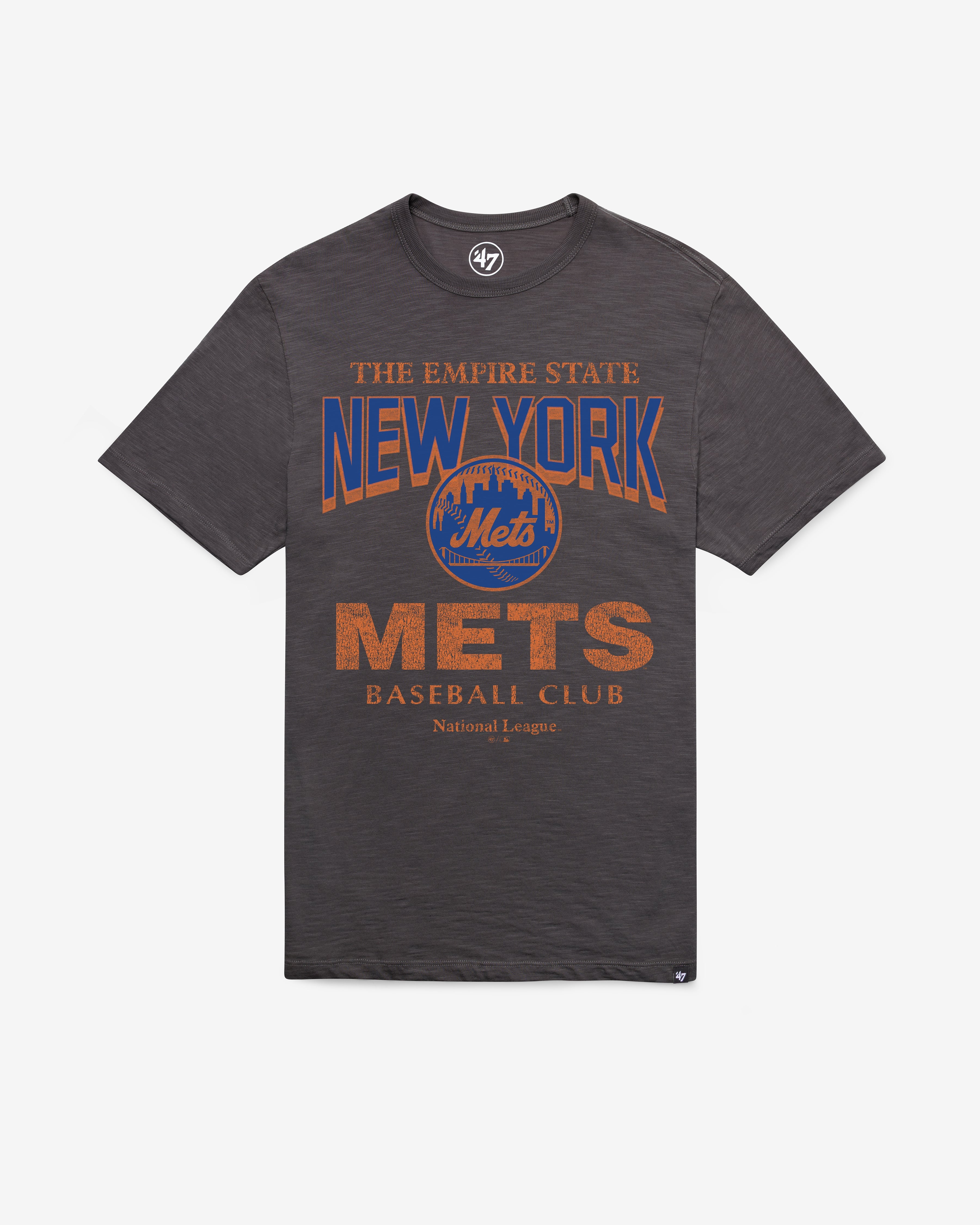 NEW YORK METS HEAD ON '47 SCRUM TEE CHARCOAL