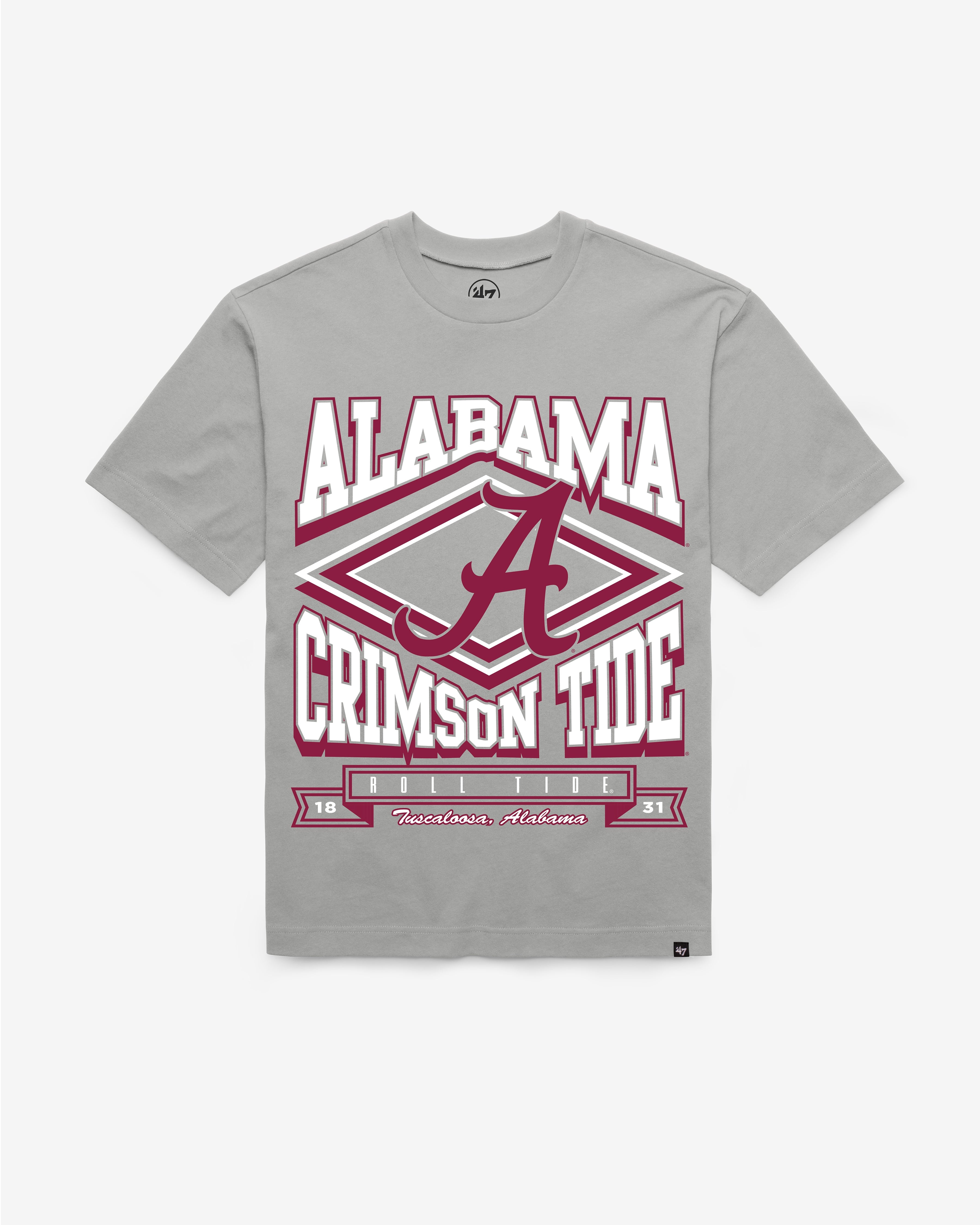 ALABAMA CRIMSON TIDE HEATER '47 FOUNDATION TEE WOLF GREY