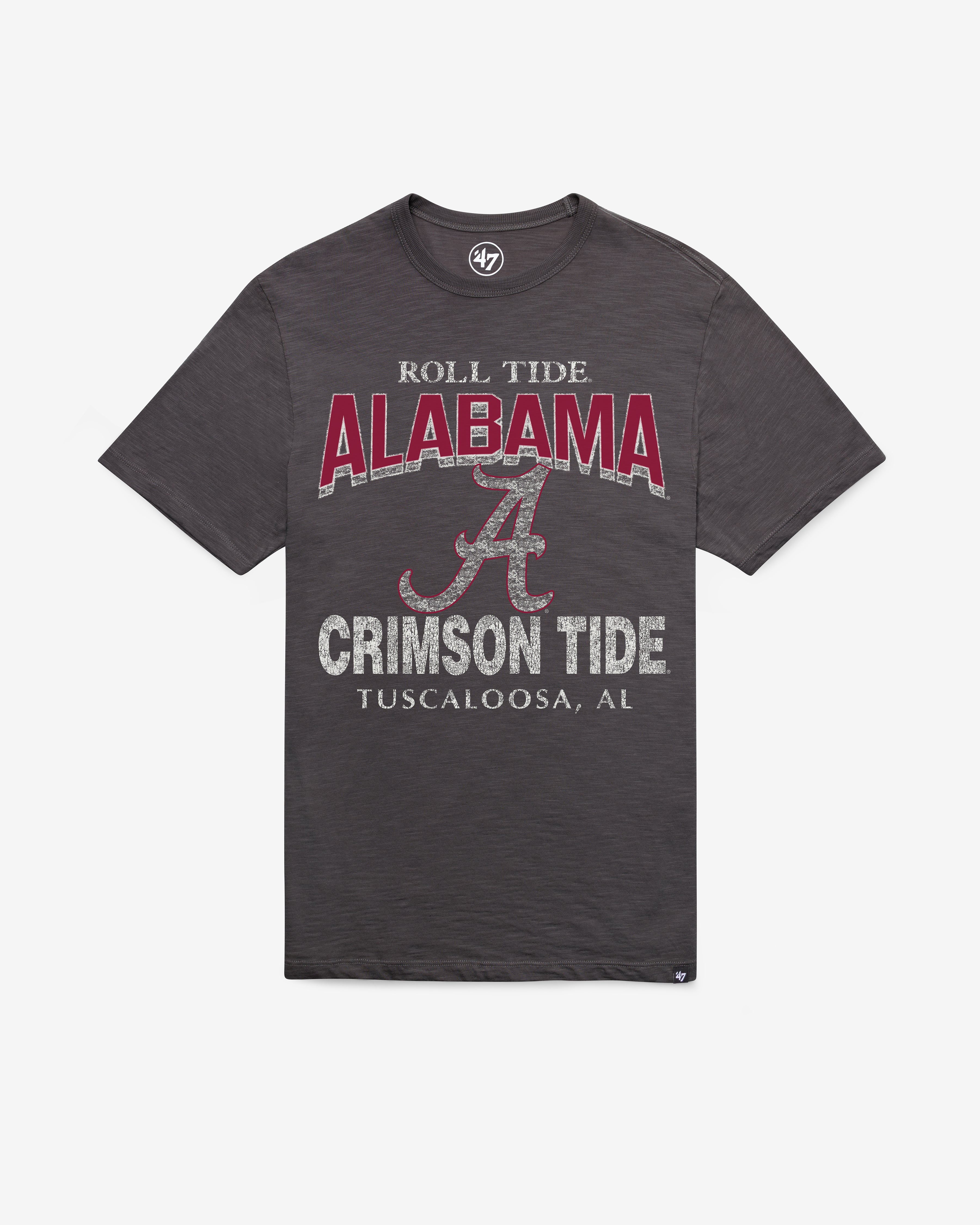 ALABAMA CRIMSON TIDE HEAD ON '47 SCRUM TEE CHARCOAL