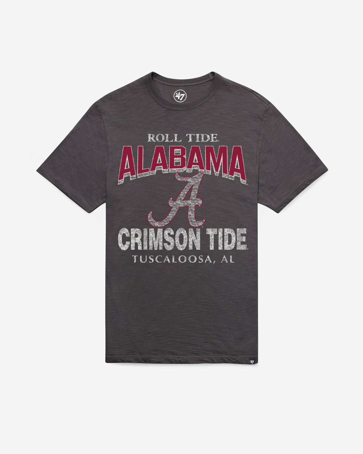 ALABAMA CRIMSON TIDE HEAD ON '47 SCRUM TEE CHARCOAL