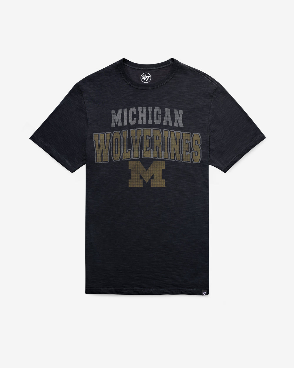 MICHIGAN WOLVERINES STADIUM WAVE '47 SCRUM TEE FALL NAVY