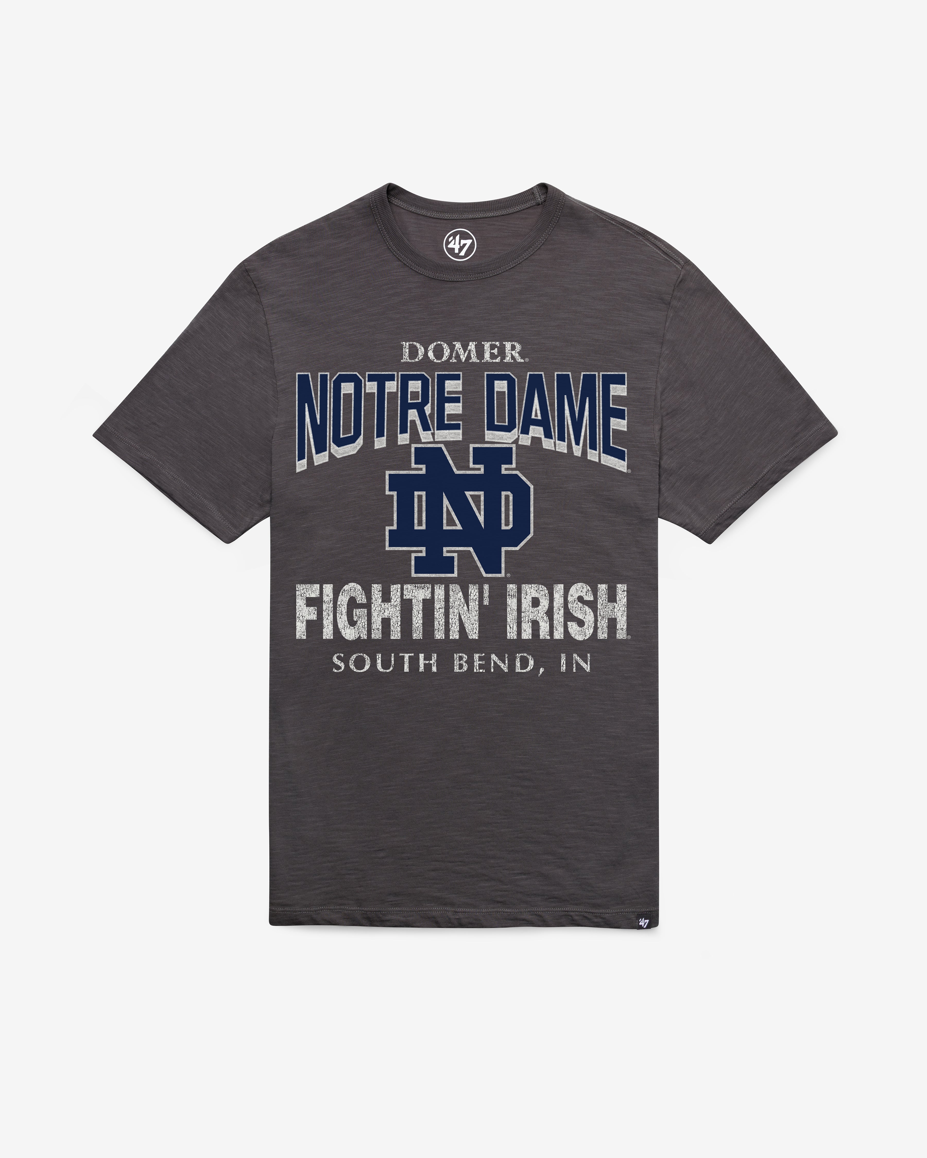 NOTRE DAME FIGHTING IRISH HEAD ON '47 SCRUM TEE CHARCOAL