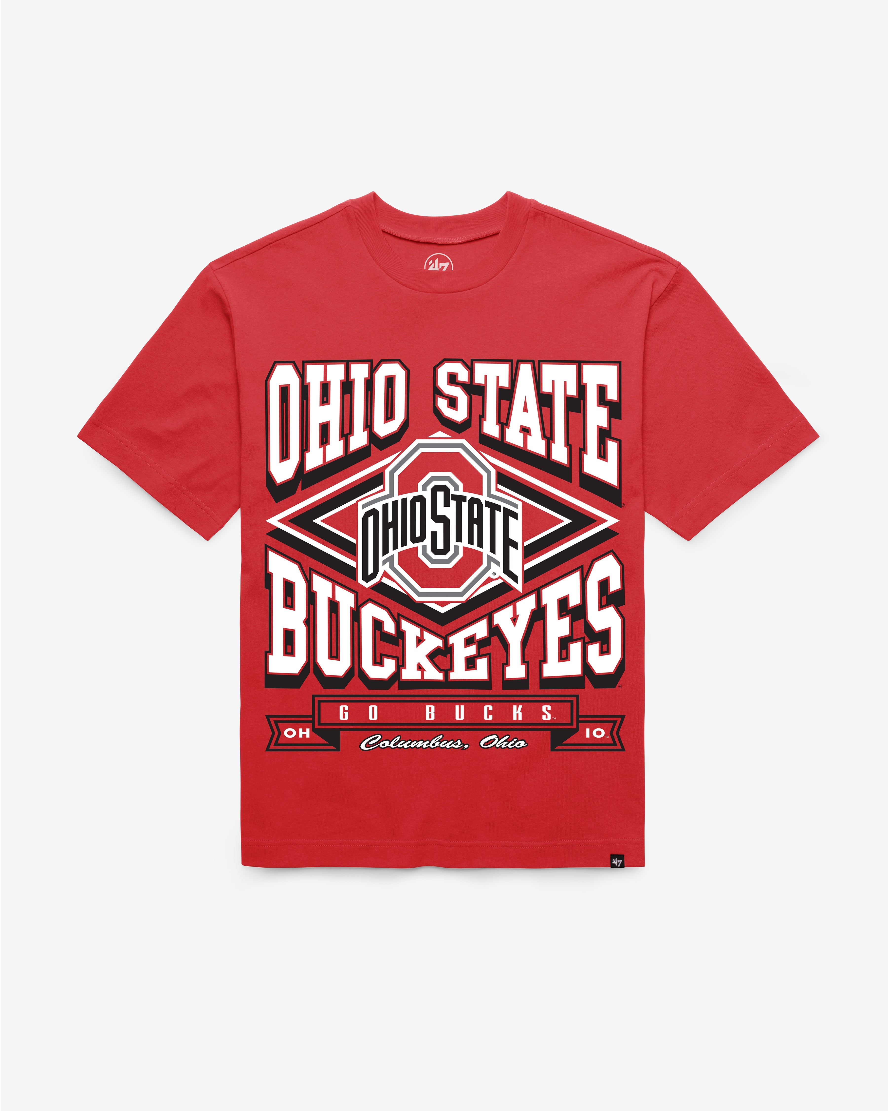 OHIO STATE BUCKEYES HEATER '47 FOUNDATION TEE RED