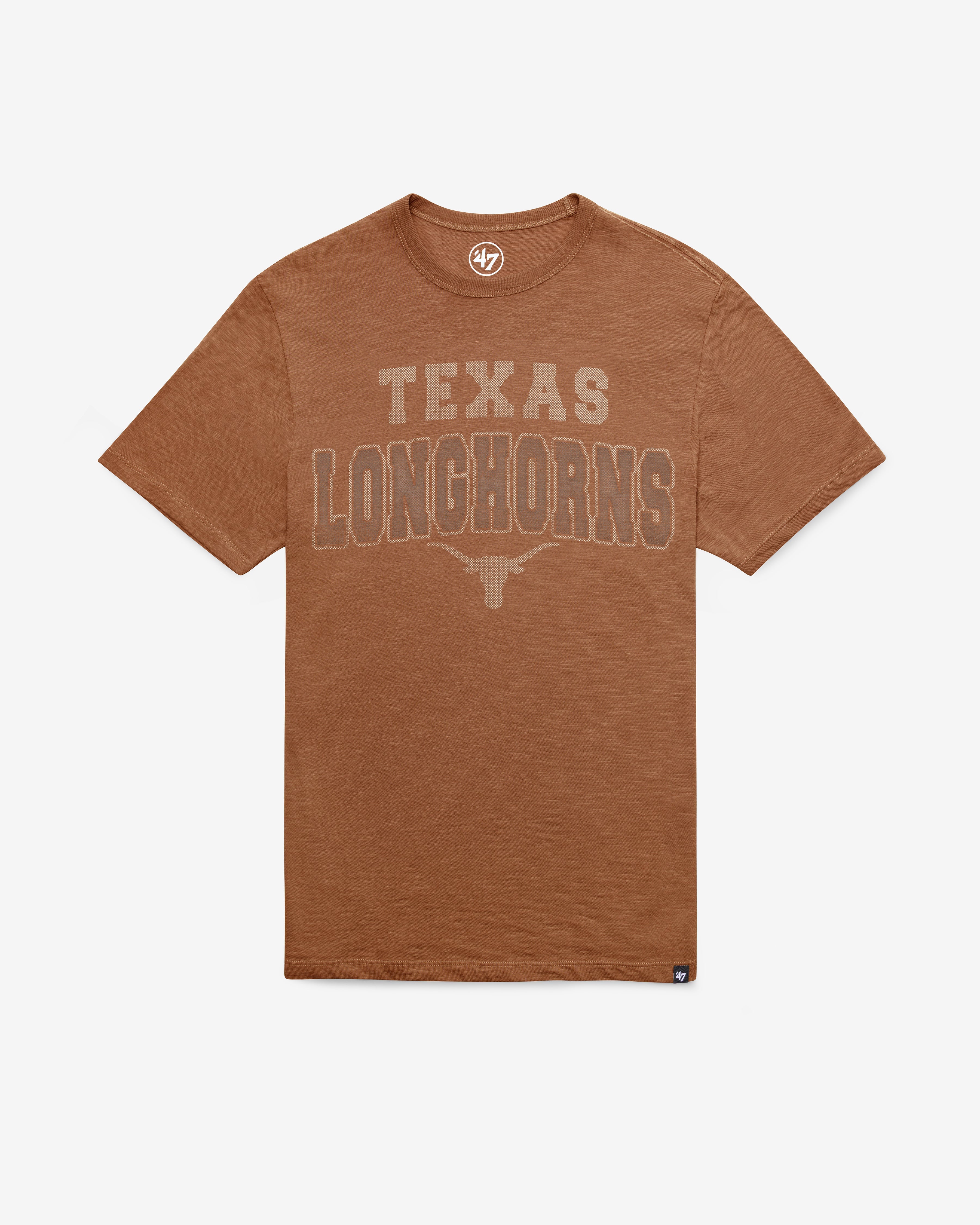 TEXAS LONGHORNS STADIUM WAVE '47 SCRUM TEE BURNT ORANGE