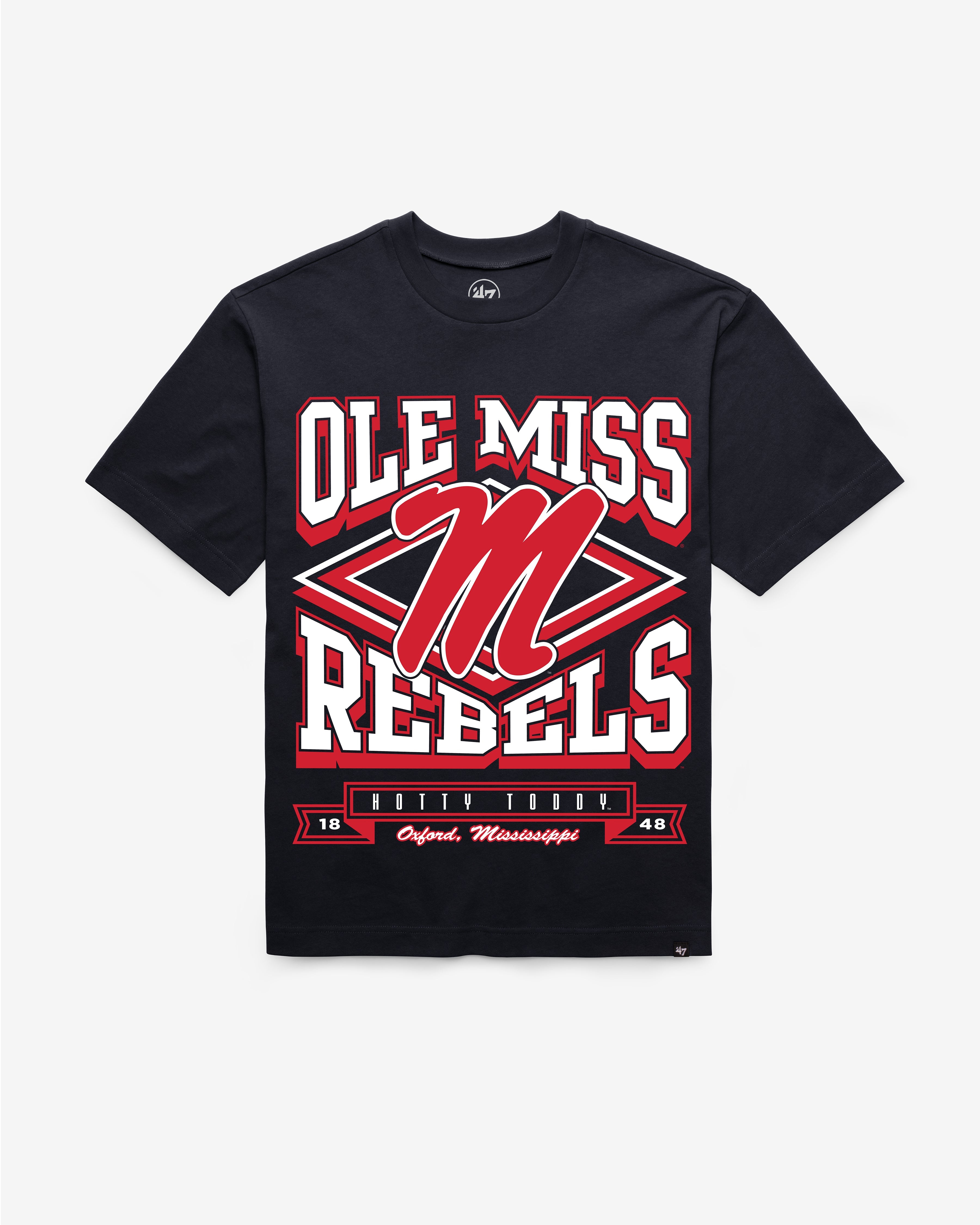MISSISSIPPI REBELS HEATER '47 FOUNDATION TEE NAVY