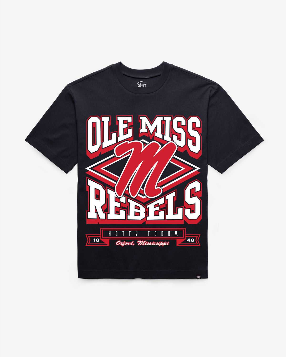 MISSISSIPPI REBELS HEATER '47 FOUNDATION TEE NAVY