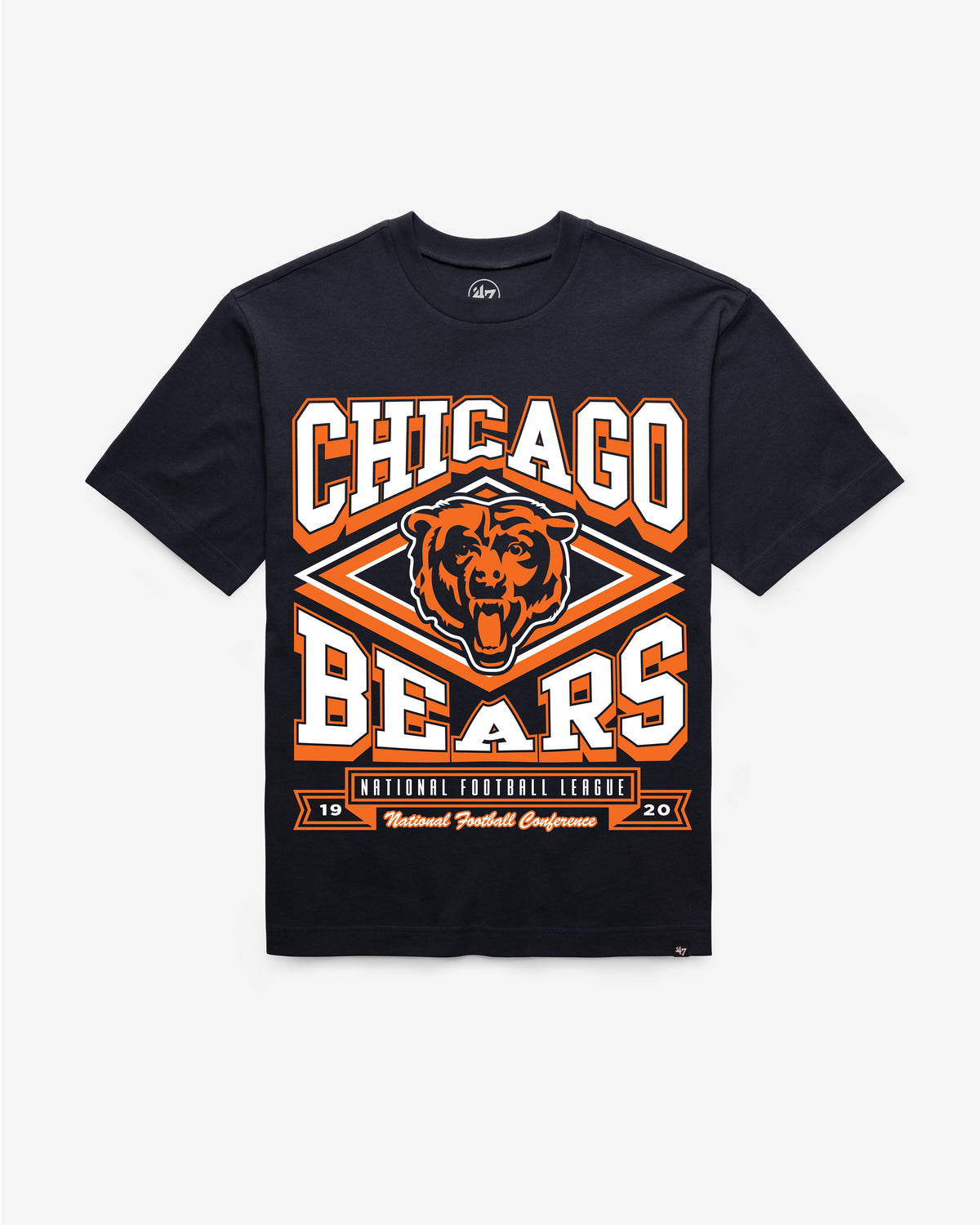 CHICAGO BEARS HEATER '47 FOUNDATION TEE NAVY
