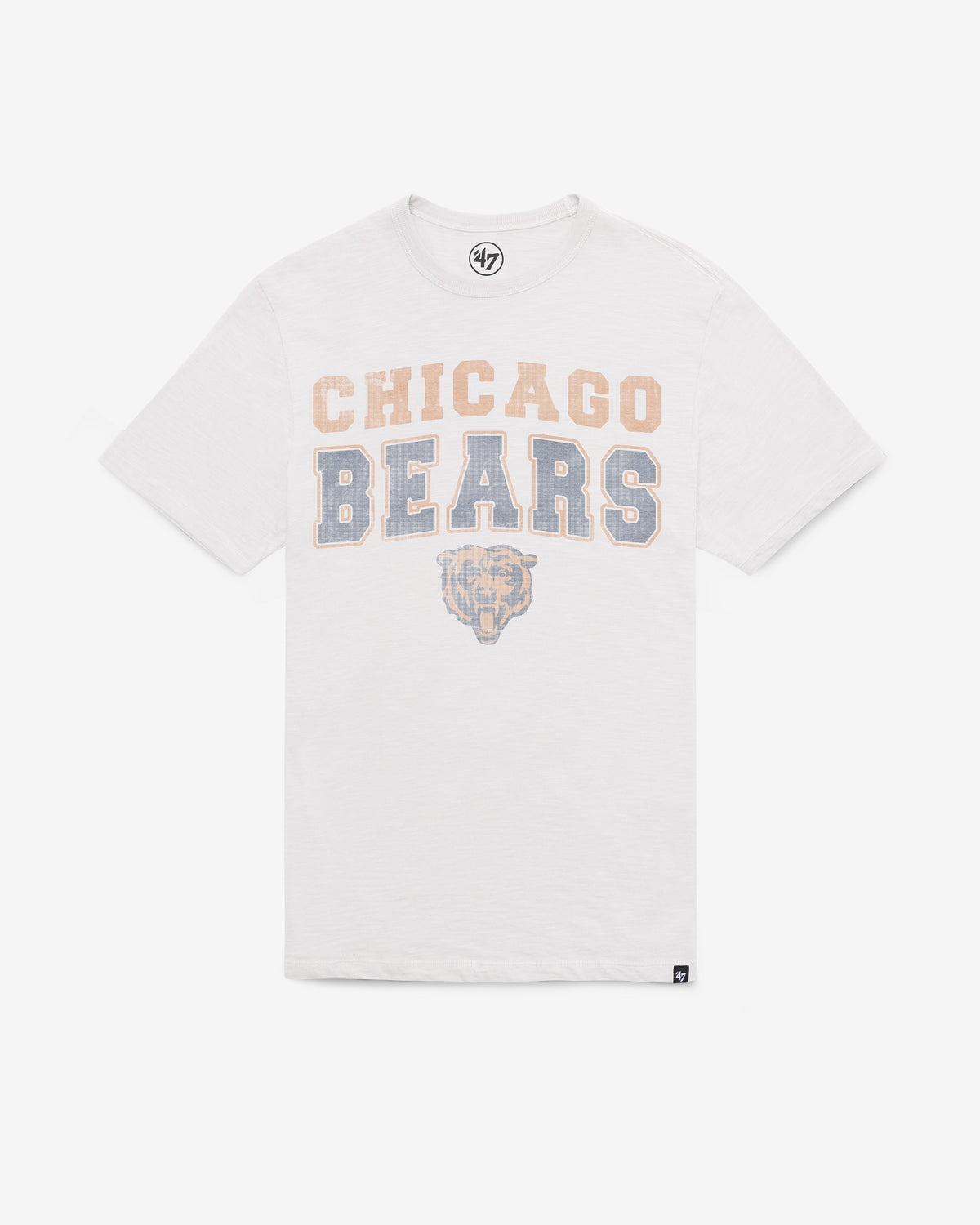 CHICAGO BEARS STADIUM WAVE '47 SCRUM TEE WHITE WASH