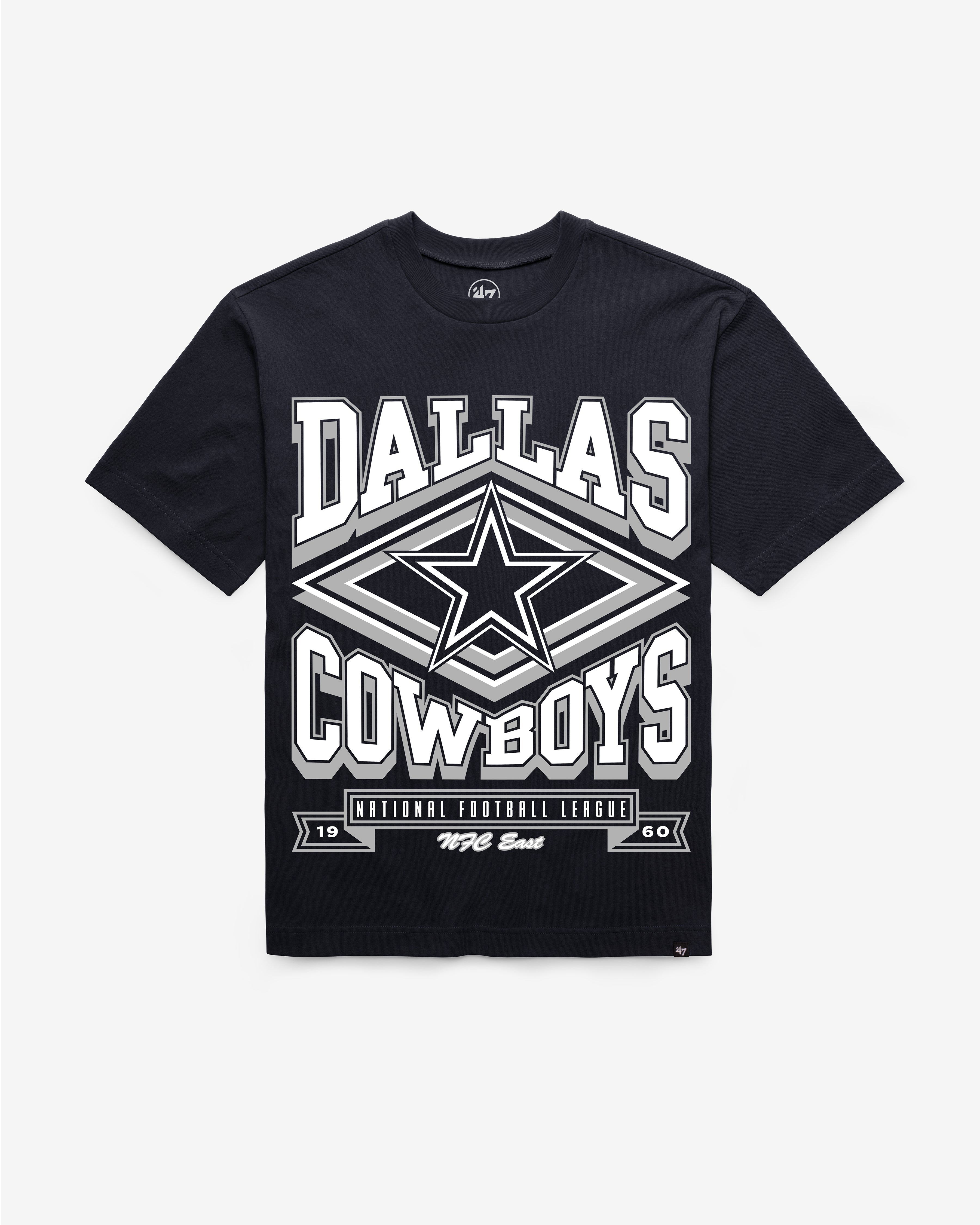 DALLAS COWBOYS HEATER '47 FOUNDATION TEE NAVY