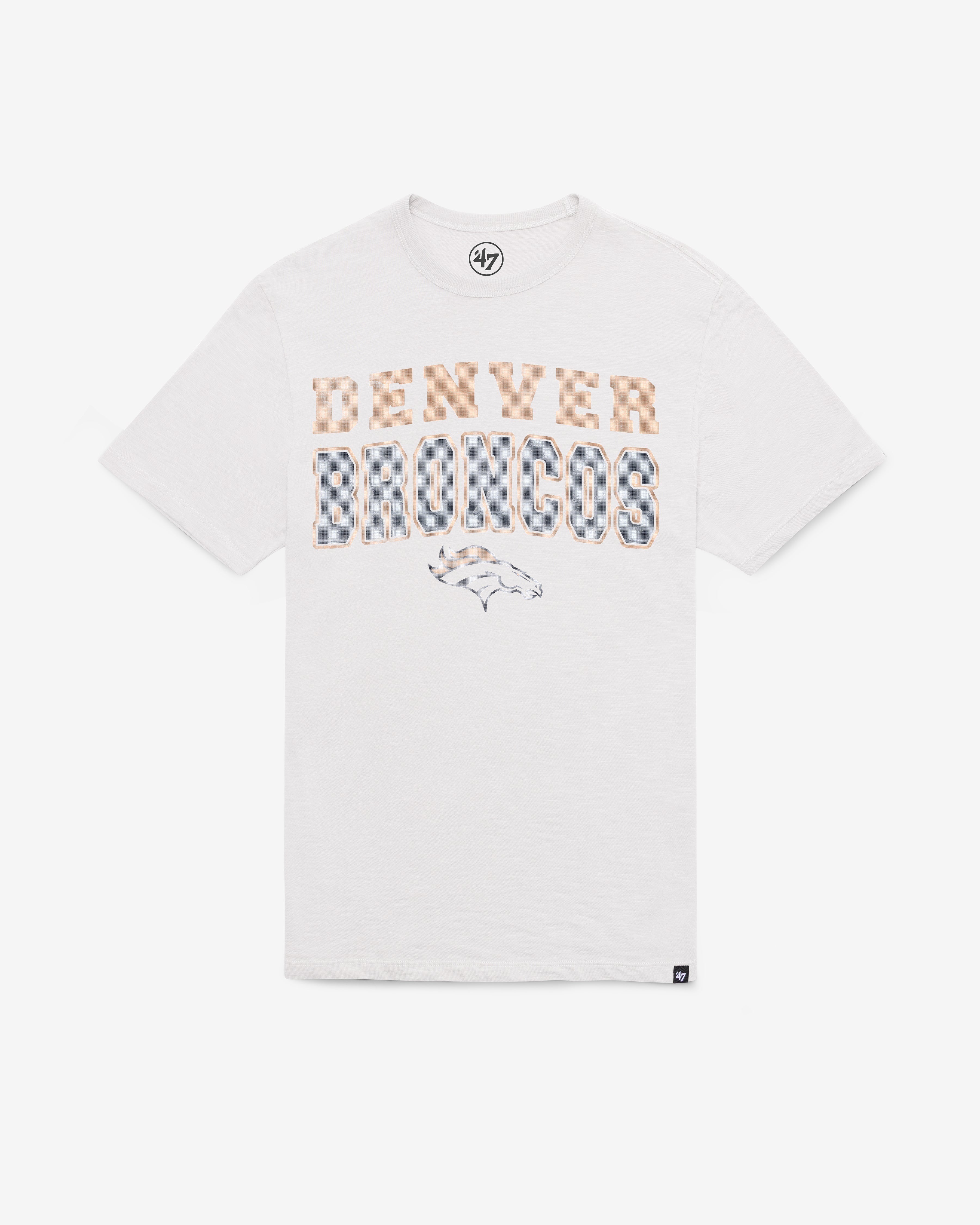 DENVER BRONCOS STADIUM WAVE '47 SCRUM TEE WHITE WASH