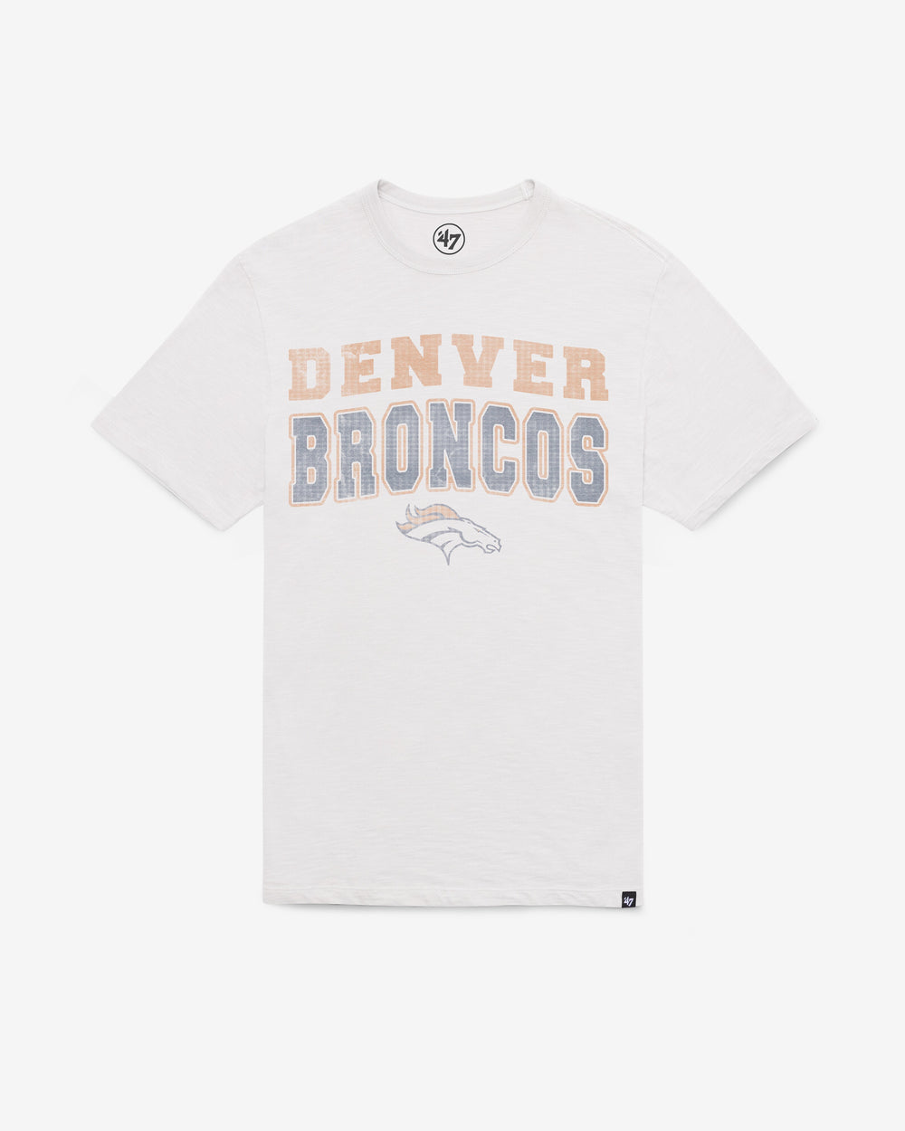DENVER BRONCOS STADIUM WAVE '47 SCRUM TEE WHITE WASH