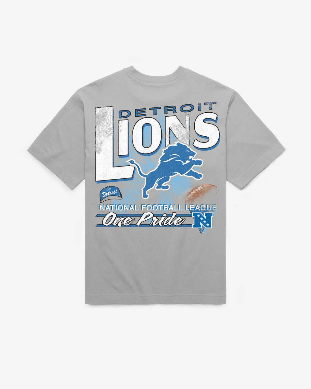 DETROIT LIONS UNDER BAR '47 FOUNDATION TEE WOLF GREY