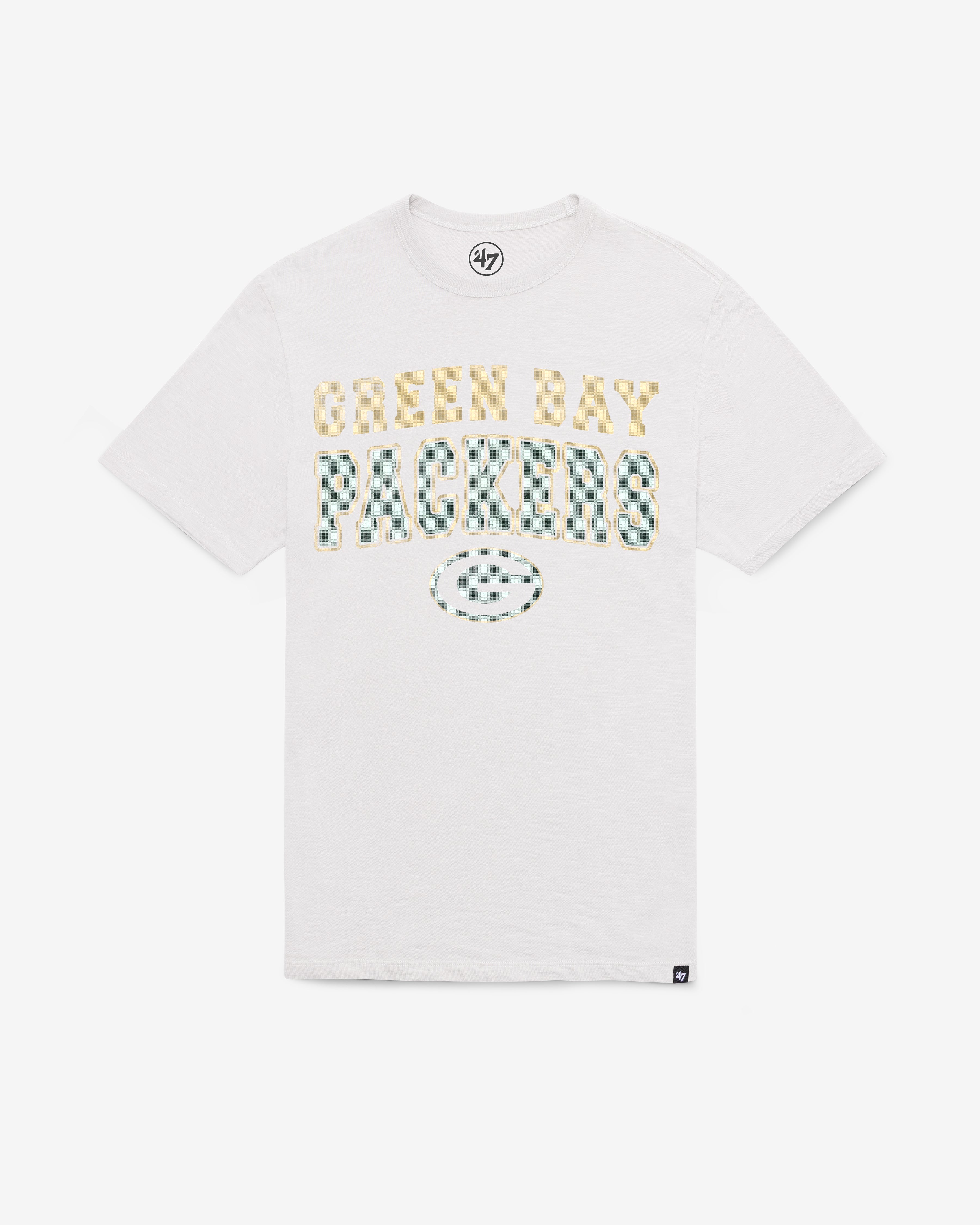 GREEN BAY PACKERS STADIUM WAVE '47 SCRUM TEE WHITE WASH