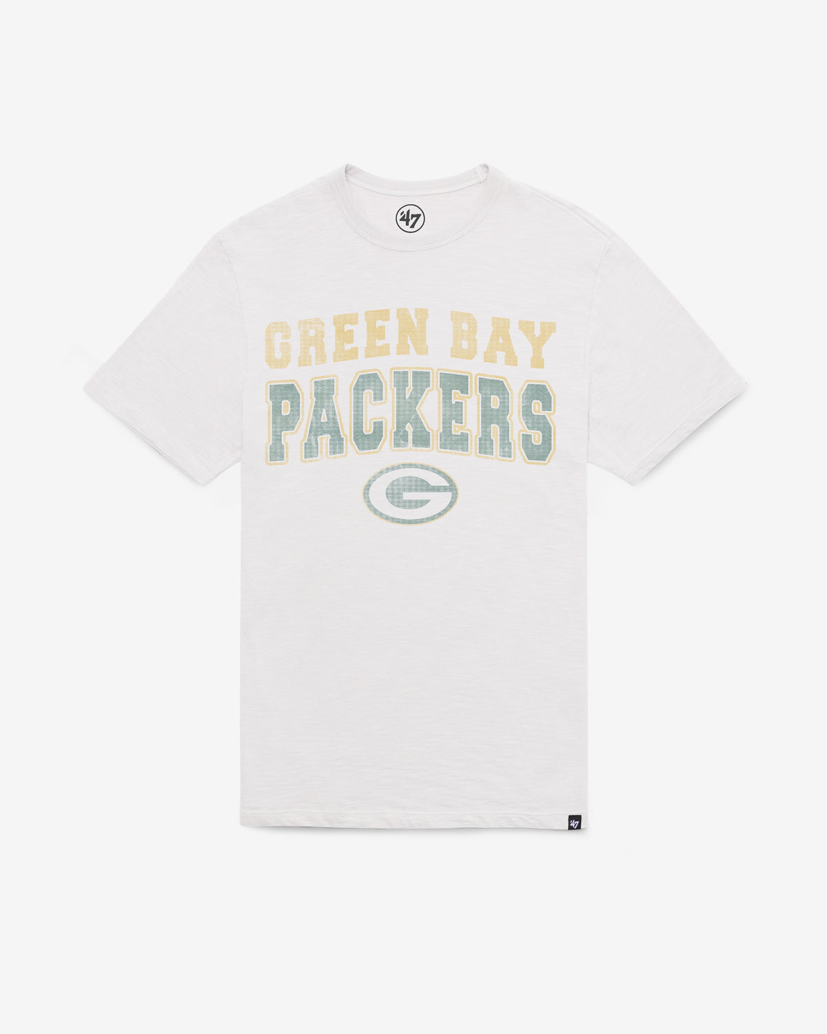 GREEN BAY PACKERS STADIUM WAVE '47 SCRUM TEE WHITE WASH