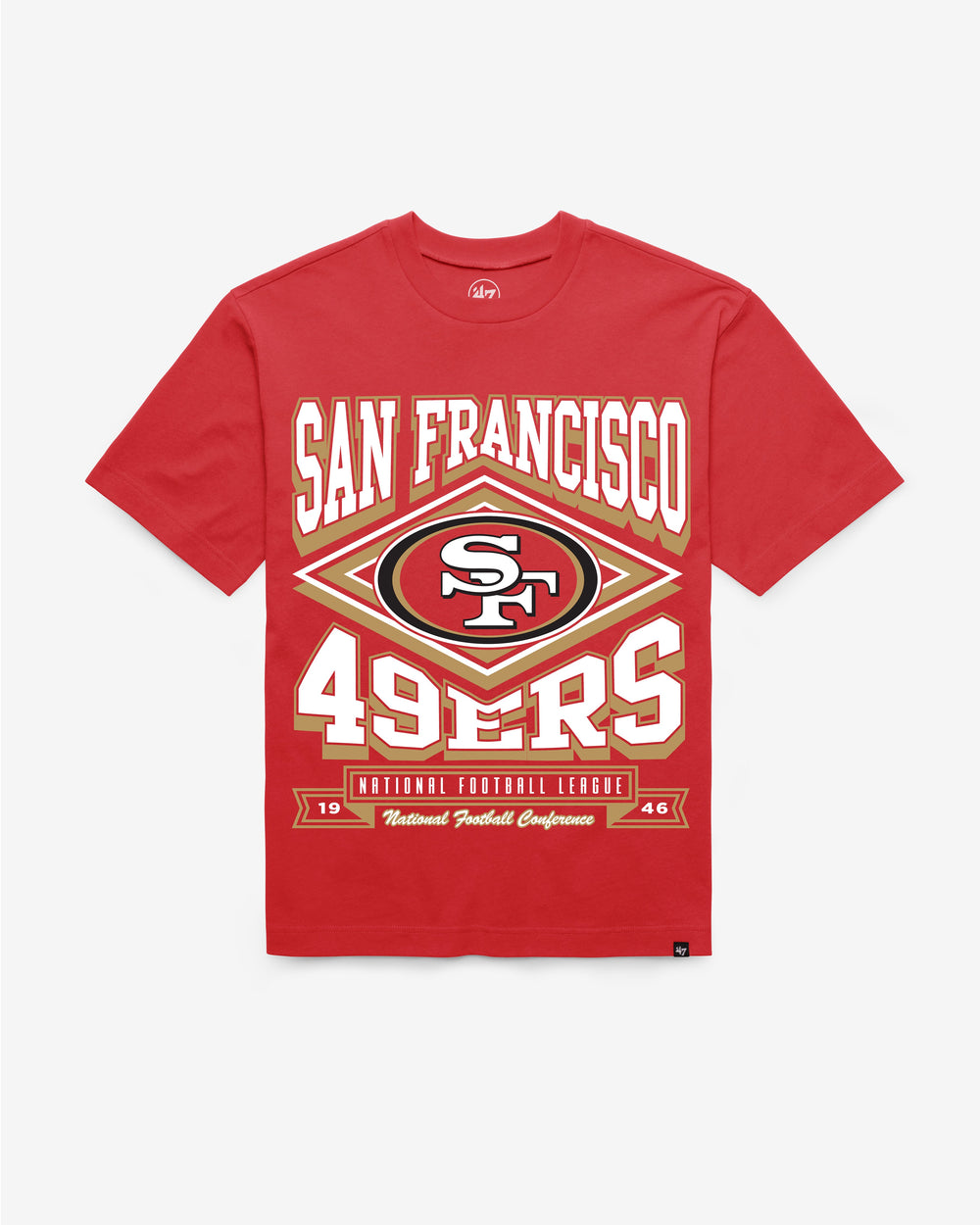 SAN FRANCISCO 49ERS HEATER '47 FOUNDATION TEE RED