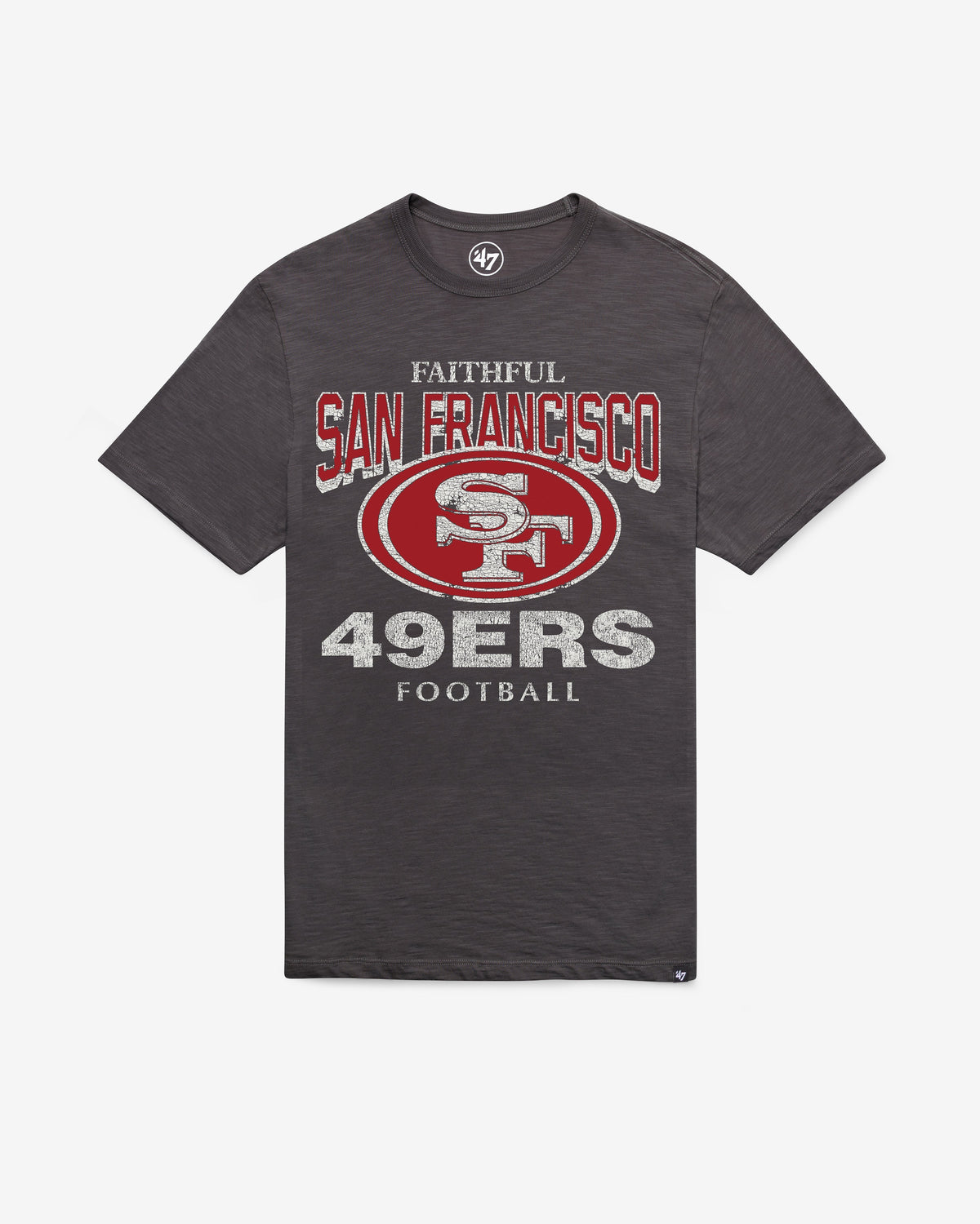 SAN FRANCISCO 49ERS HEAD ON '47 SCRUM TEE CHARCOAL