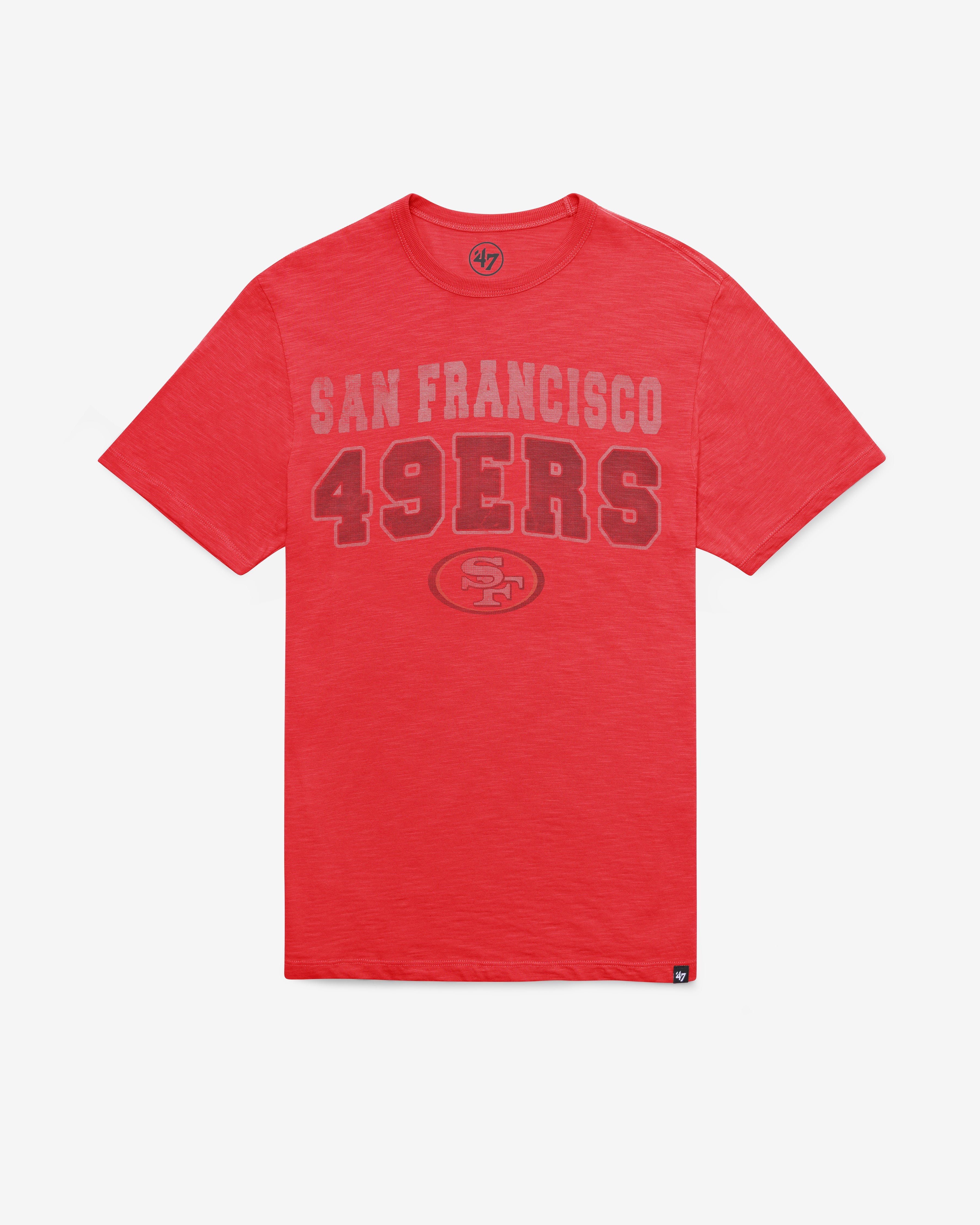 SAN FRANCISCO 49ERS STADIUM WAVE '47 SCRUM TEE RESCUE RED