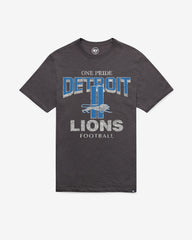 DETROIT LIONS HISTORIC HEAD ON '47 SCRUM TEE CHARCOAL