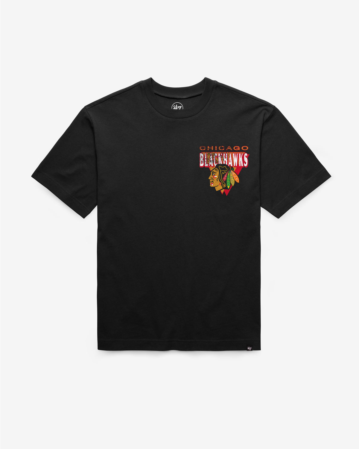 CHICAGO BLACKHAWKS UNDER BAR '47 FOUNDATION TEE BLACK