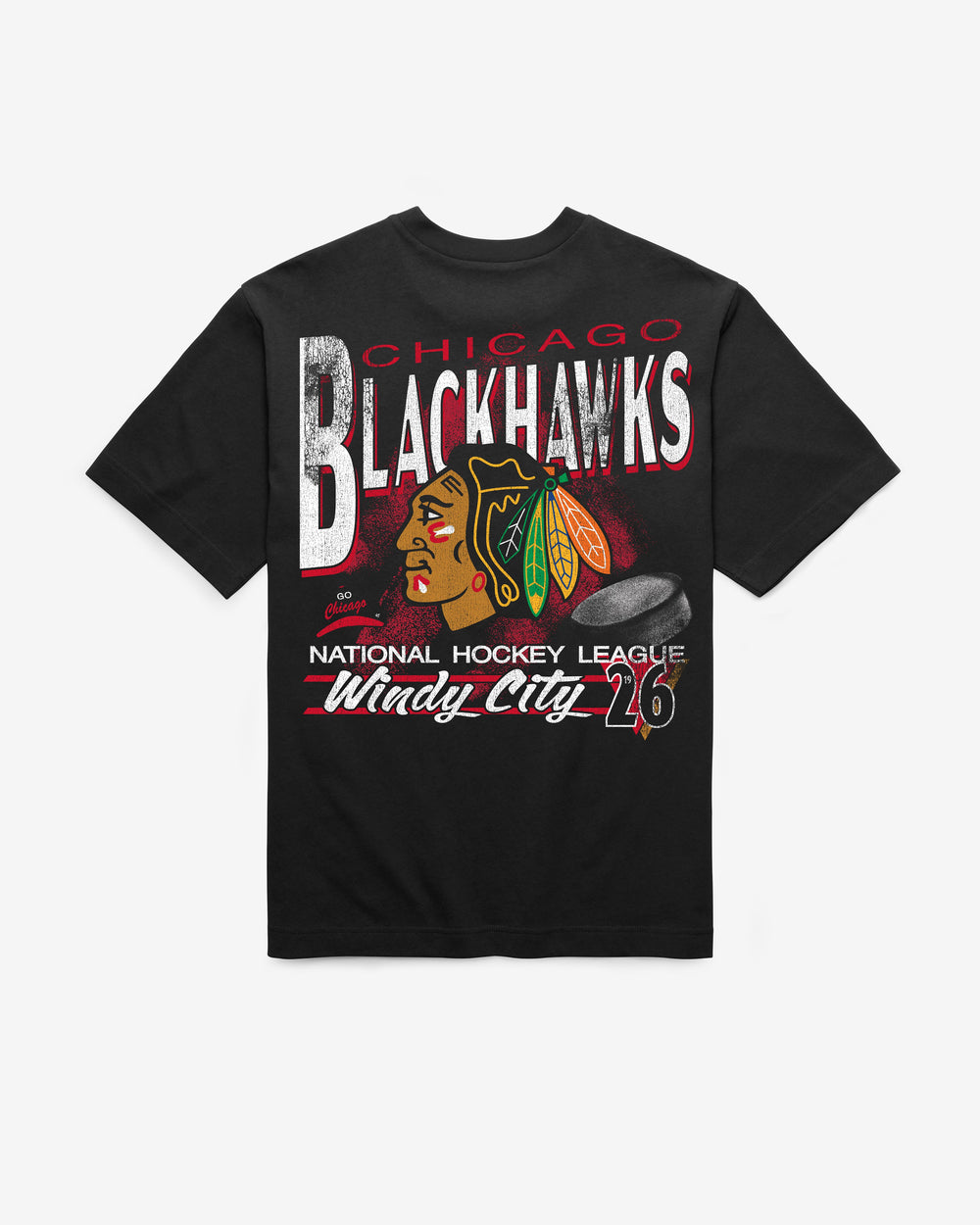 CHICAGO BLACKHAWKS UNDER BAR '47 FOUNDATION TEE BLACK