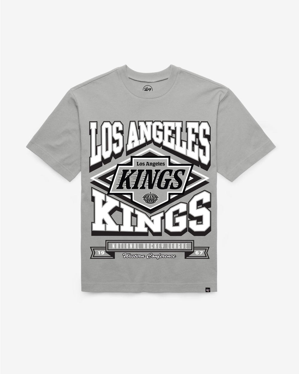 LOS ANGELES KINGS HEATER '47 FOUNDATION TEE WOLF GREY