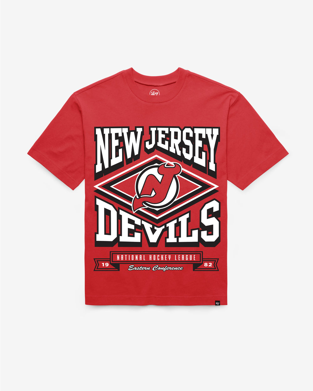 NEW JERSEY DEVILS HEATER '47 FOUNDATION TEE RED