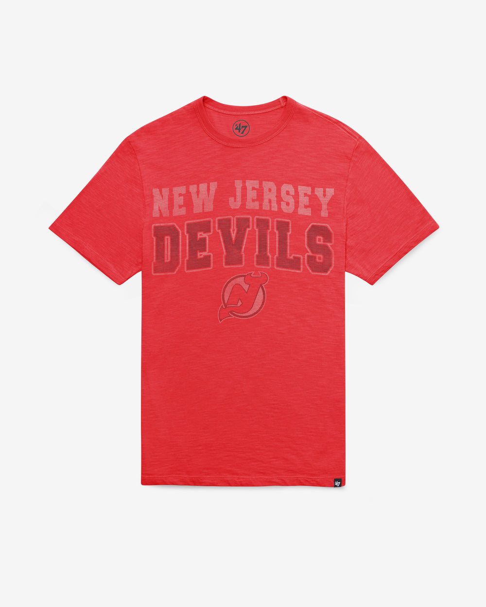 NEW JERSEY DEVILS STADIUM WAVE '47 SCRUM TEE RESCUE RED