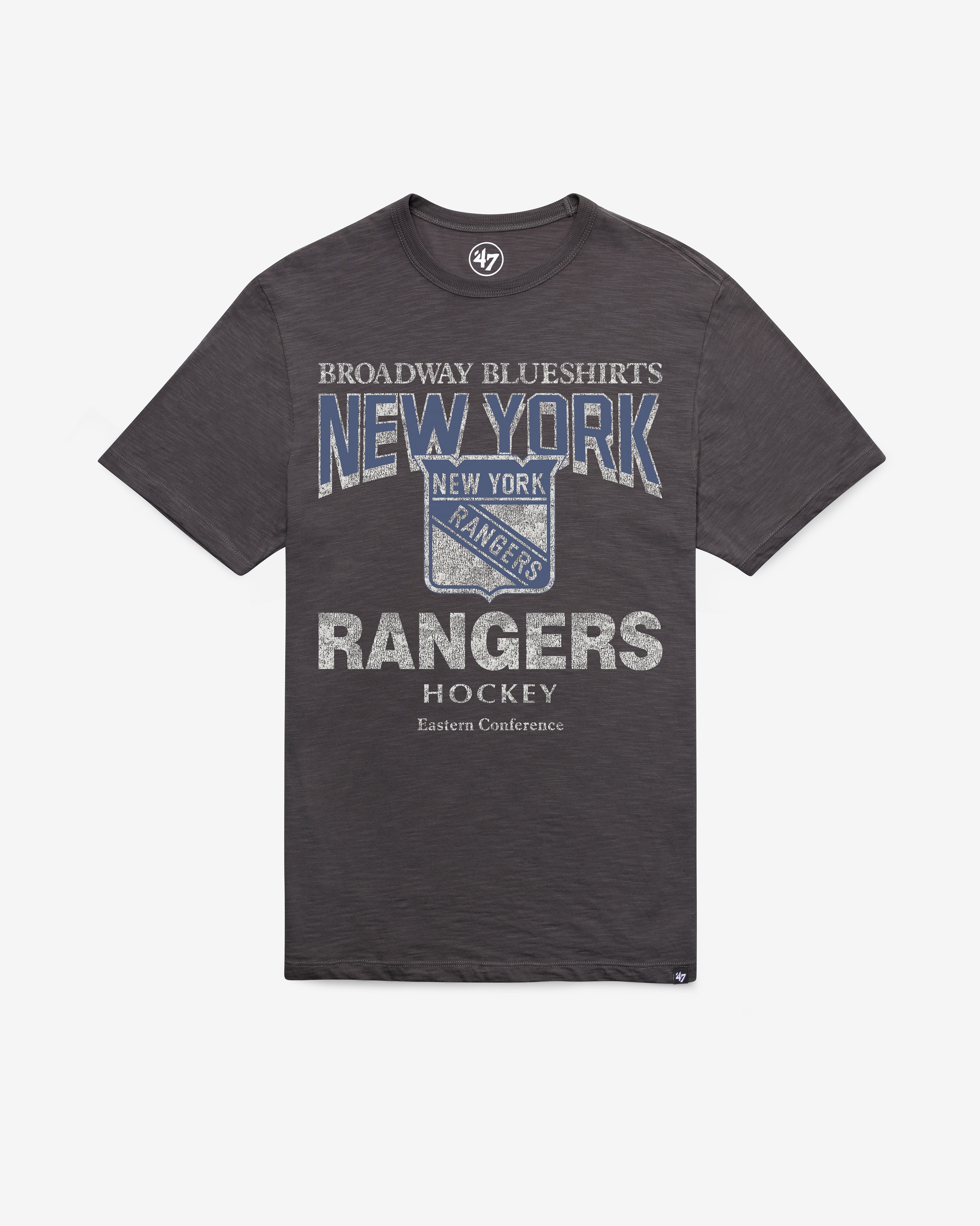 NEW YORK RANGERS HEAD ON '47 SCRUM TEE CHARCOAL