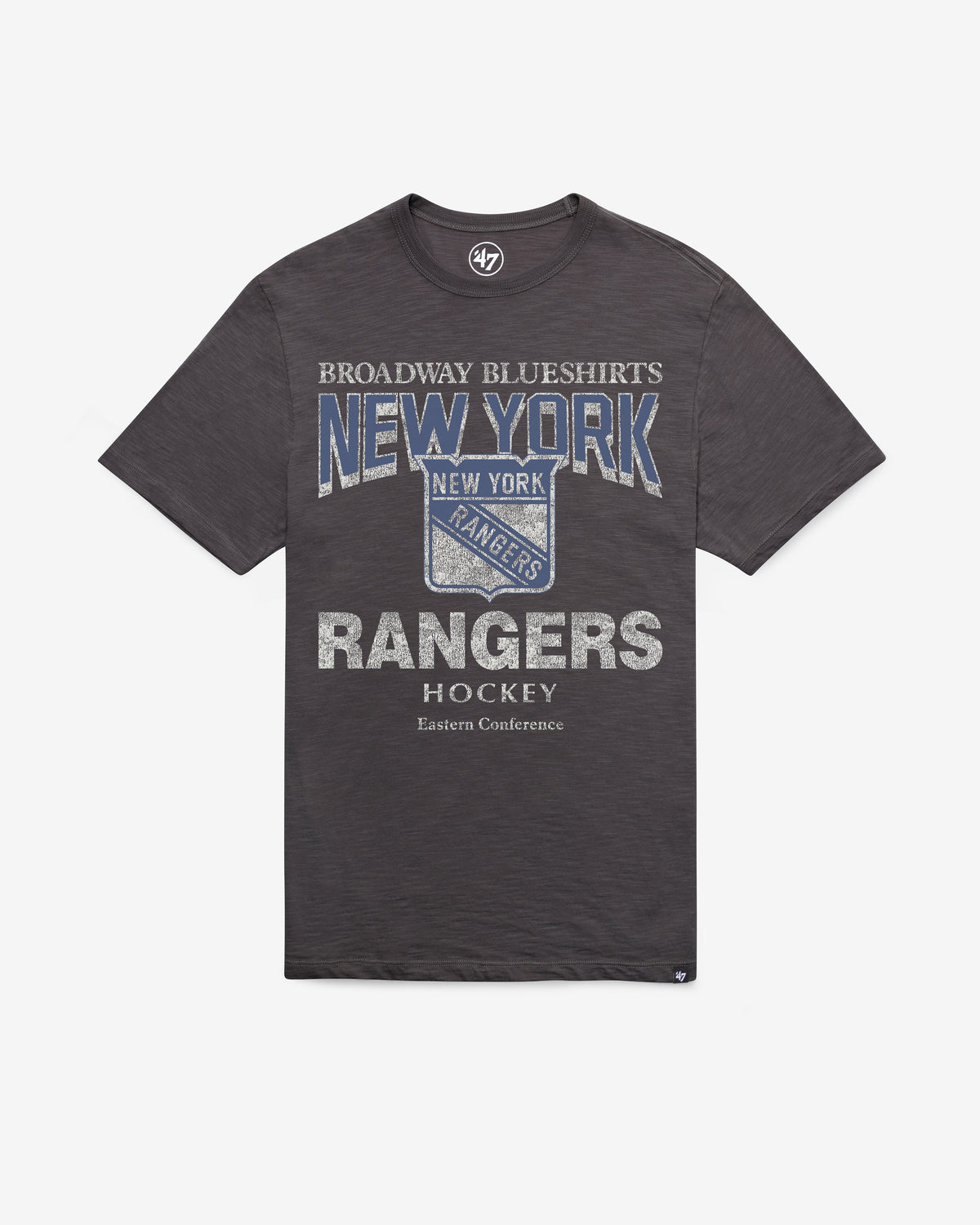 NEW YORK RANGERS HEAD ON '47 SCRUM TEE CHARCOAL