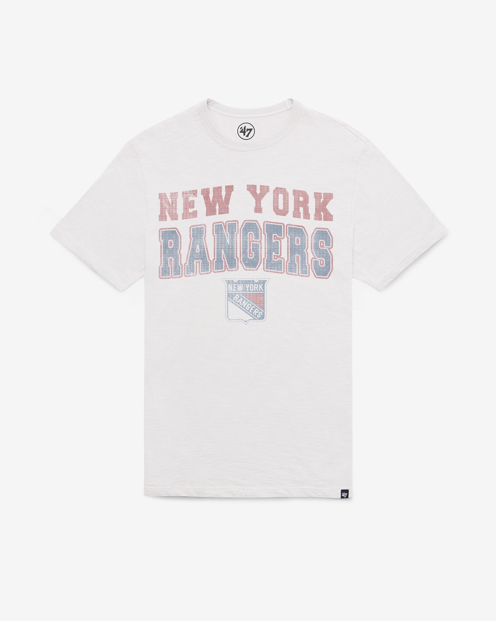 NEW YORK RANGERS STADIUM WAVE '47 SCRUM TEE WHITE WASH